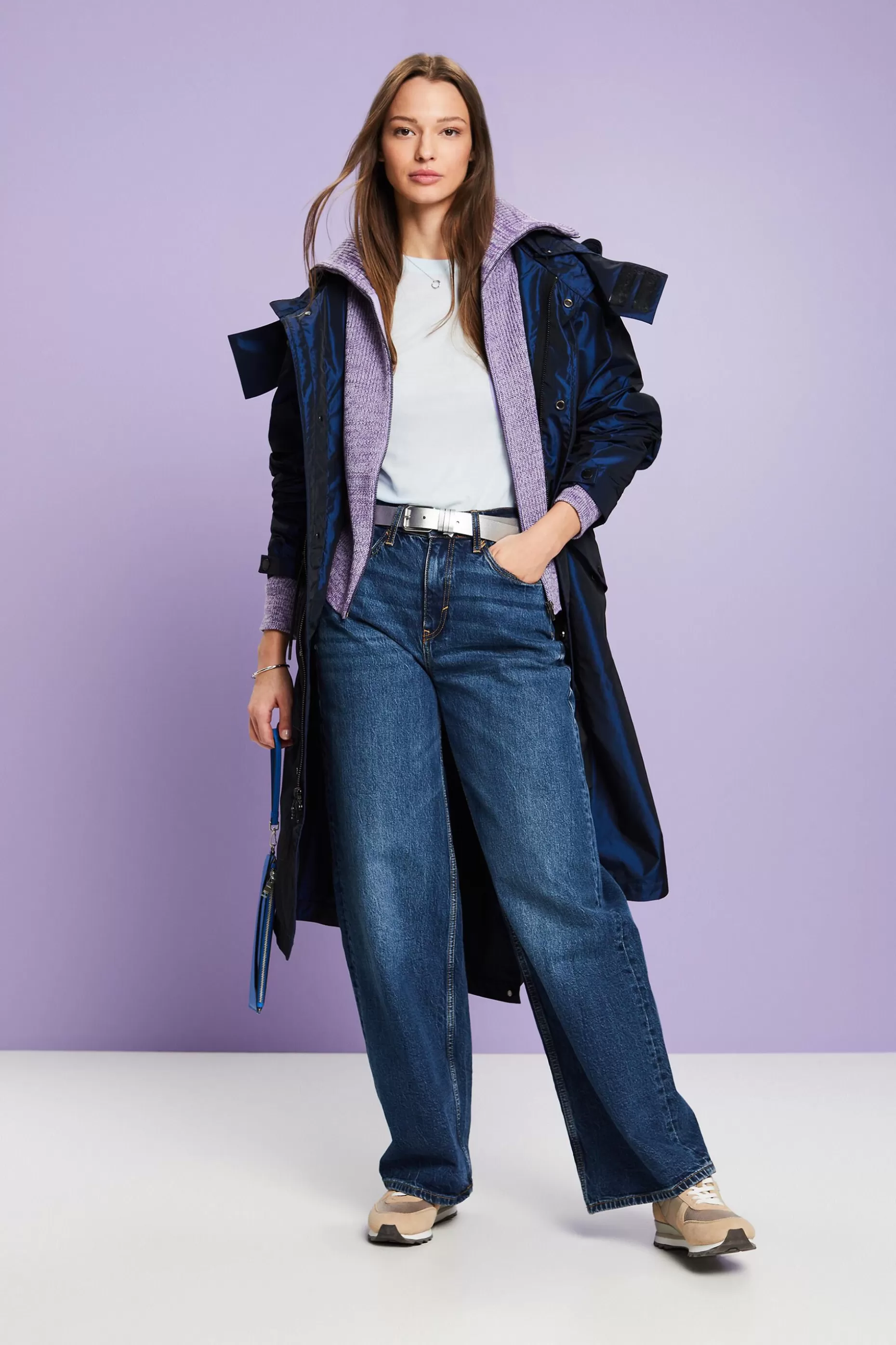 ESPRIT Marled Knit Turtleneck Cardigan at our Online Shop *Women Sweaters