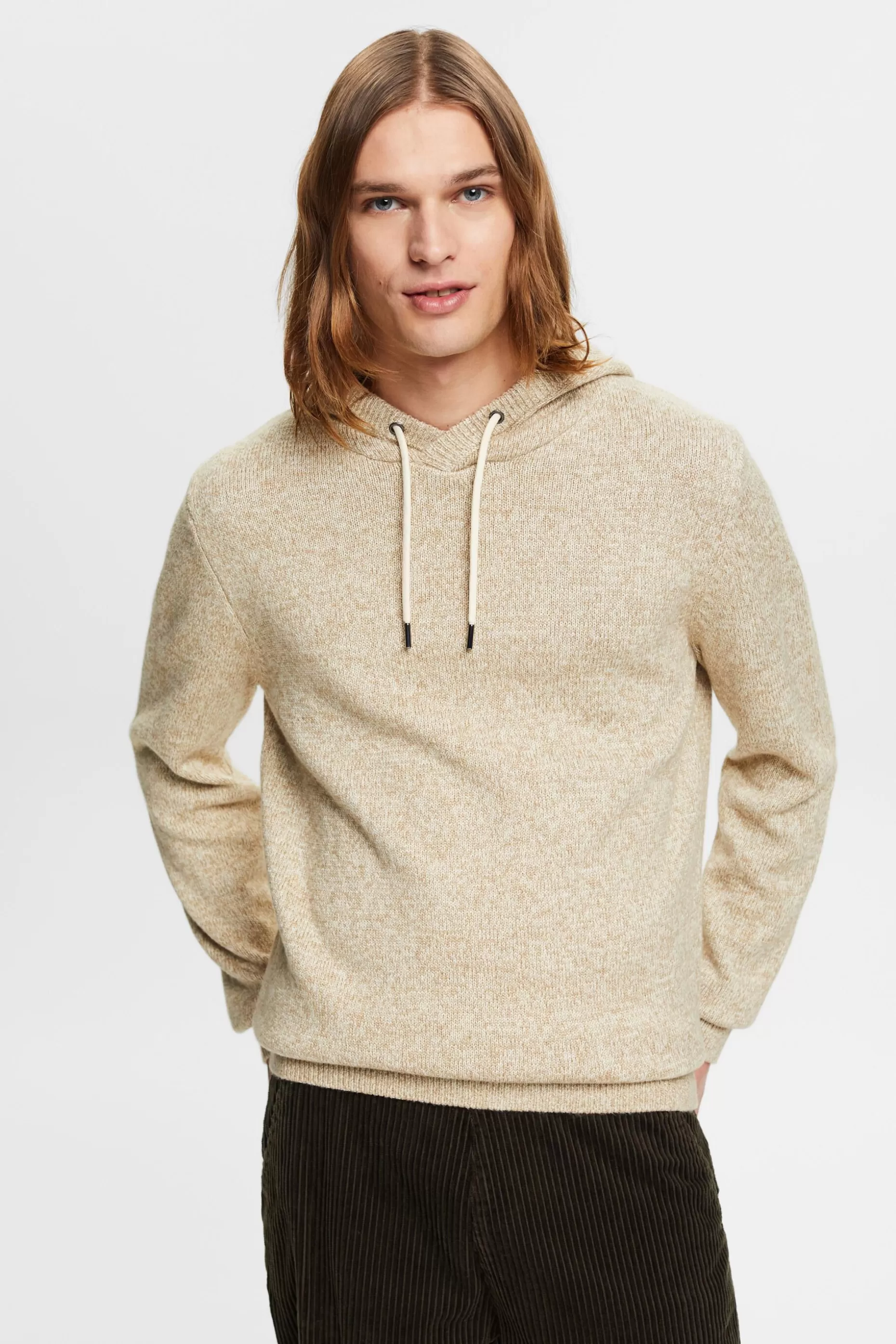 ESPRIT Melange Knit Hoodie at our Online Shop *Men Sweaters