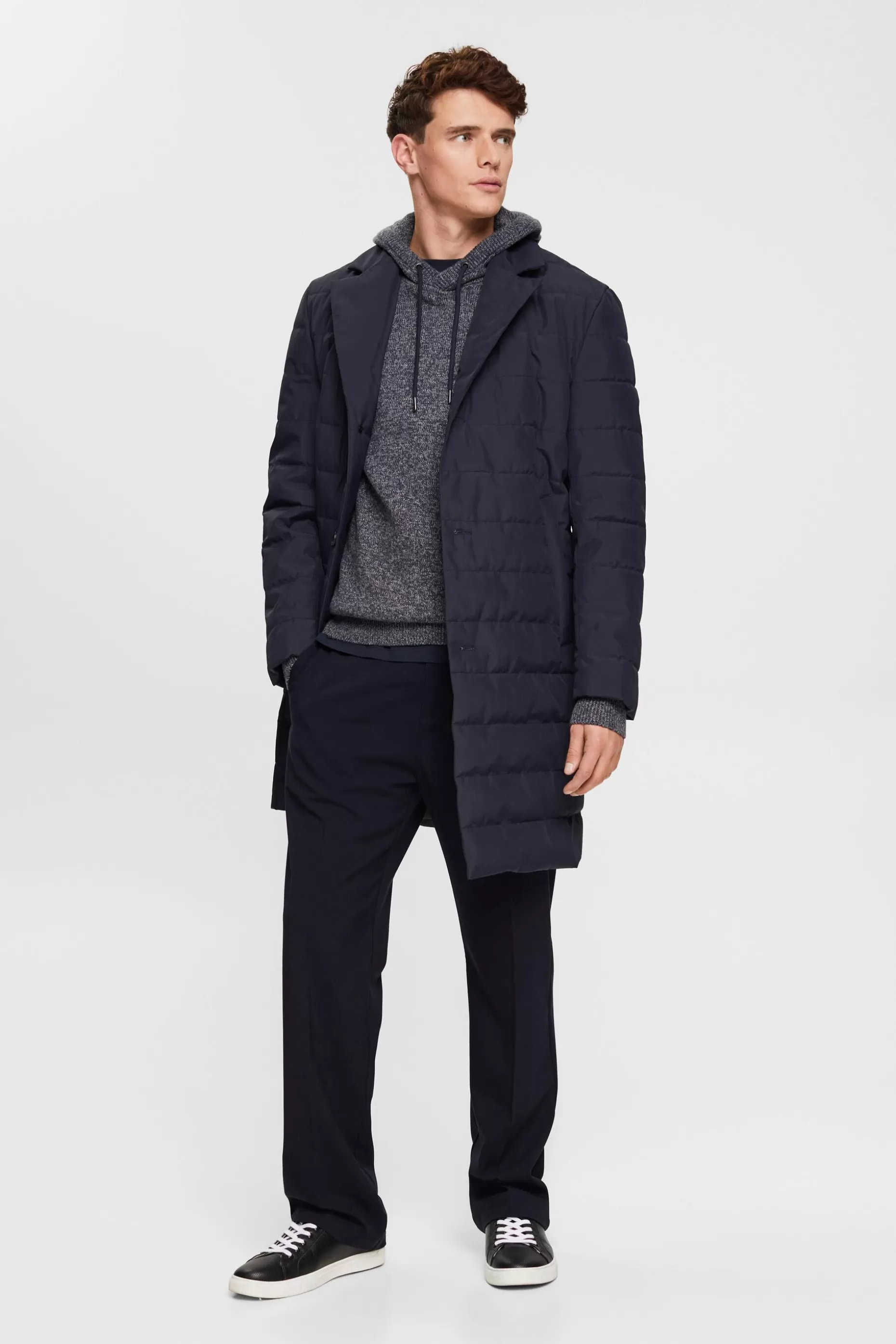 ESPRIT Melange Knit Hoodie at our Online Shop *Men Sweaters
