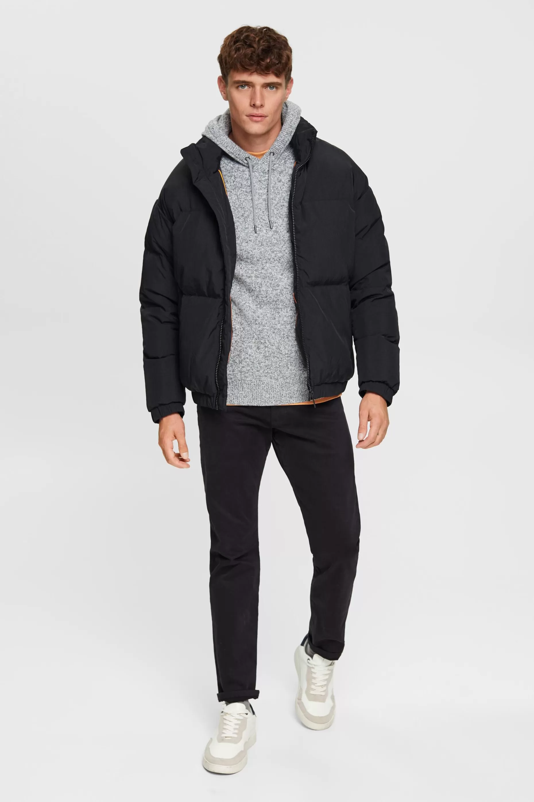 ESPRIT Melange Knit Hoodie at our Online Shop *Men Sweaters