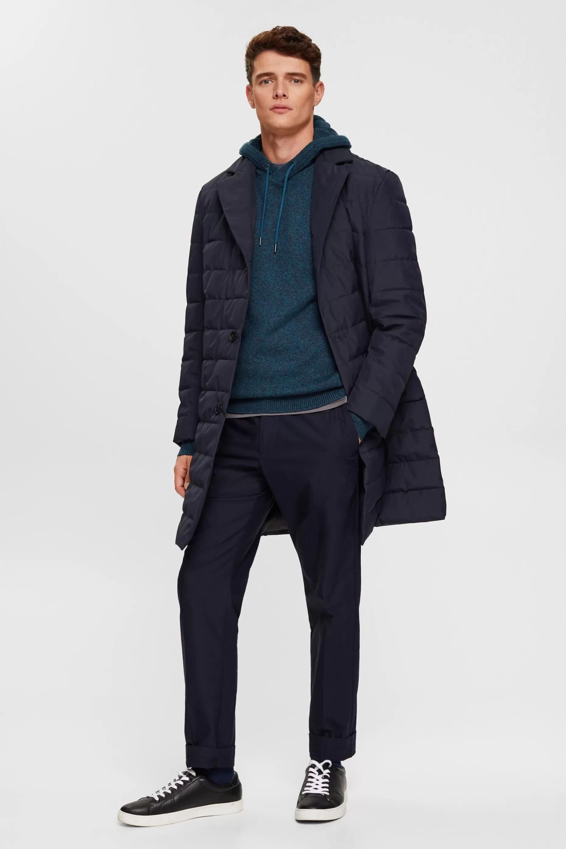 ESPRIT Melange Knit Hoodie at our Online Shop *Men Sweaters