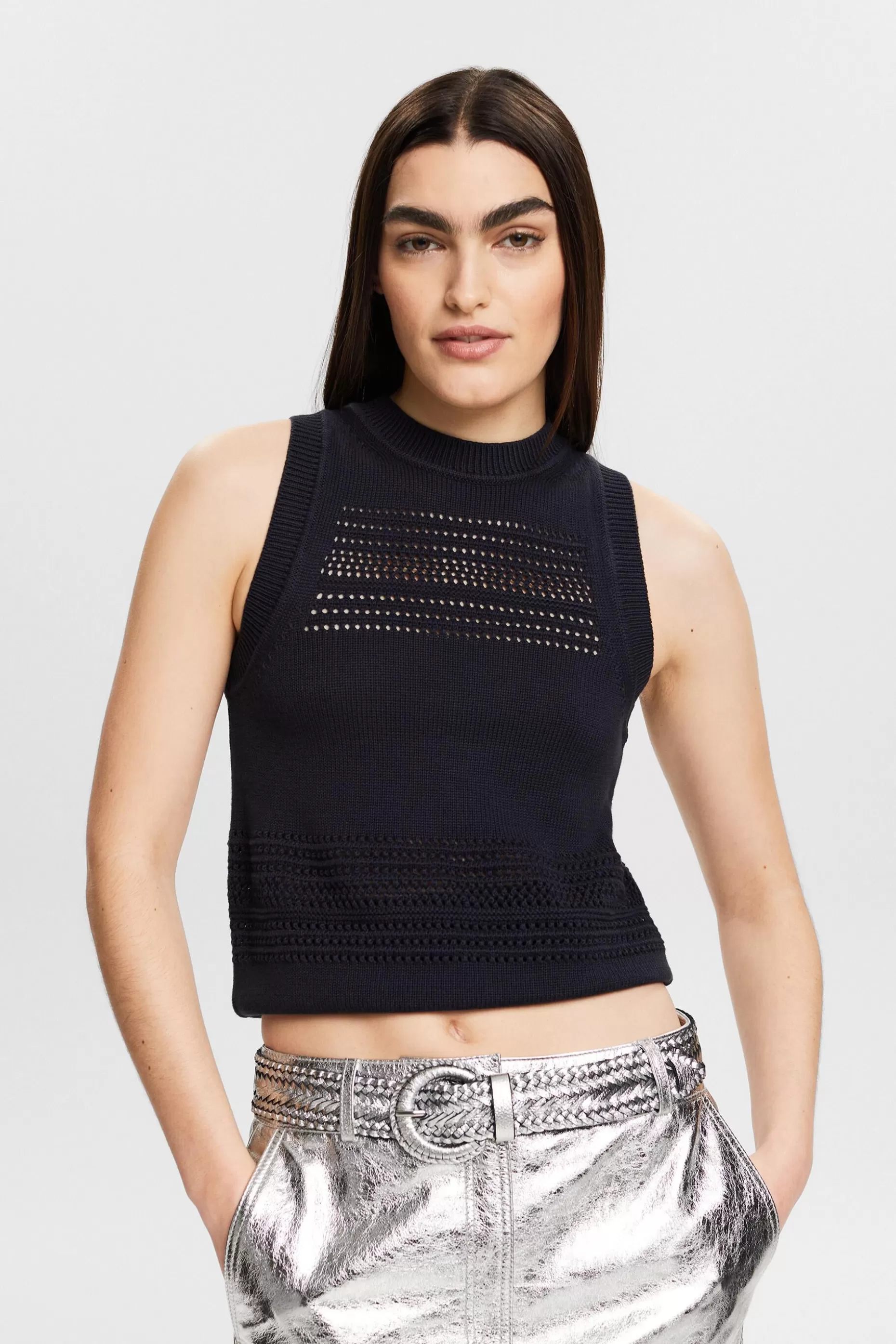 ESPRIT Mesh Sleeveless Sweater at our Online Shop *Women Sweaters