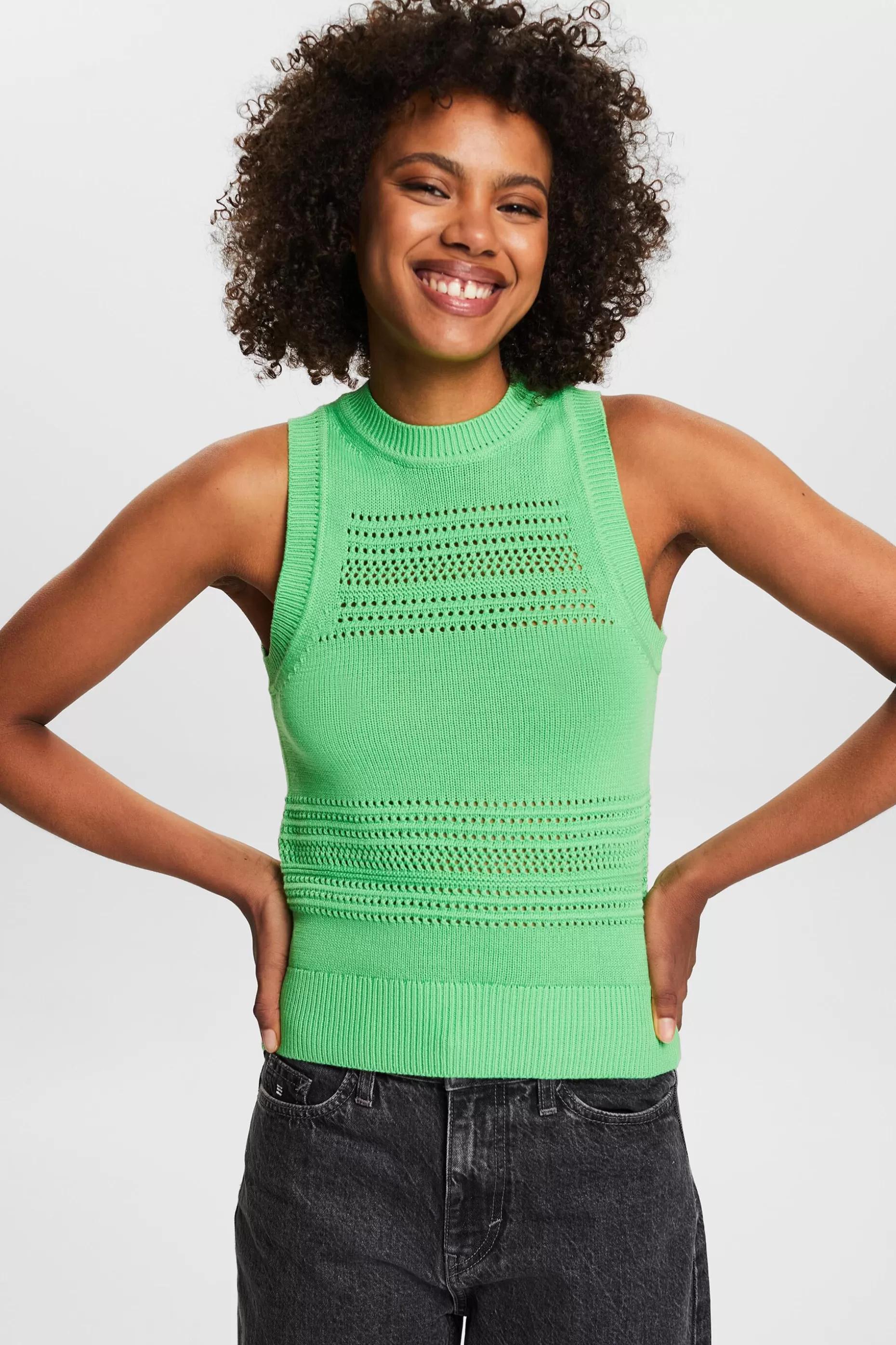 ESPRIT Mesh Sleeveless Sweater at our Online Shop *Women Sweaters