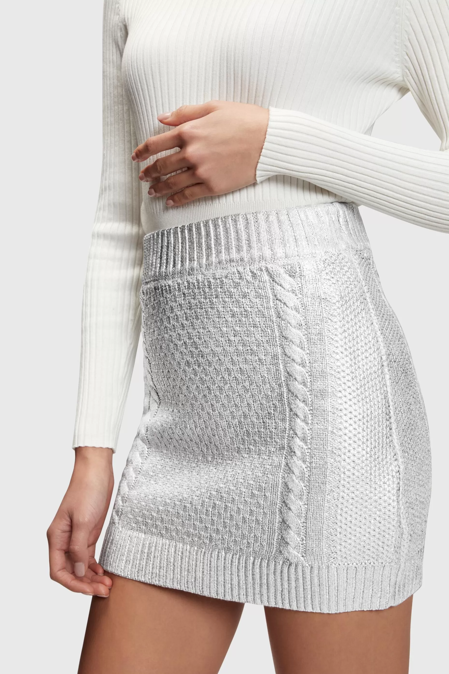 ESPRIT Metallic cable knit mini skirt at our Online Shop * Sale Above $75+