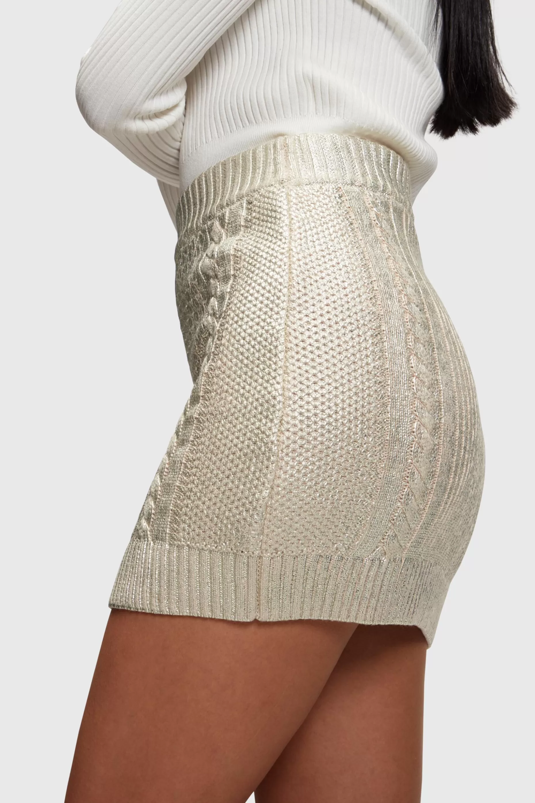 ESPRIT Metallic cable knit mini skirt at our Online Shop *Women Skirts + Shorts
