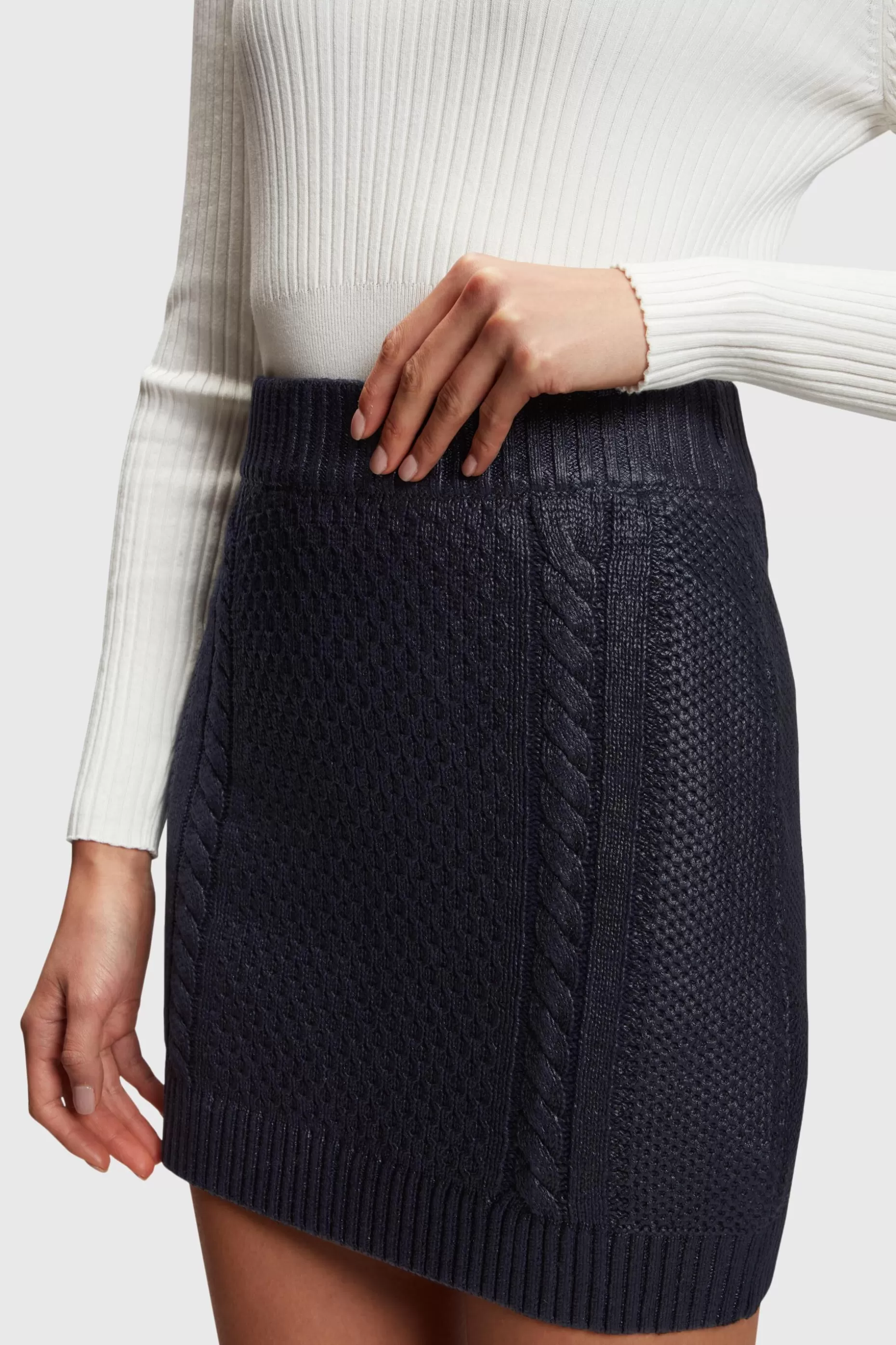 ESPRIT Metallic cable knit mini skirt at our Online Shop *Women Skirts + Shorts