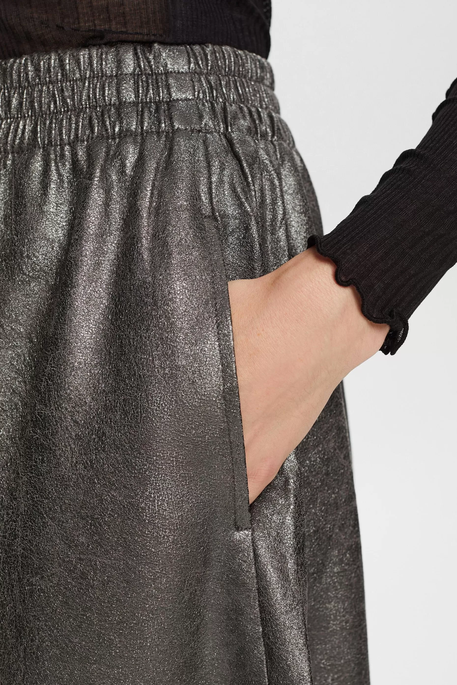 ESPRIT Metallic faux leather midi skirt at our Online Shop *Women Bottoms