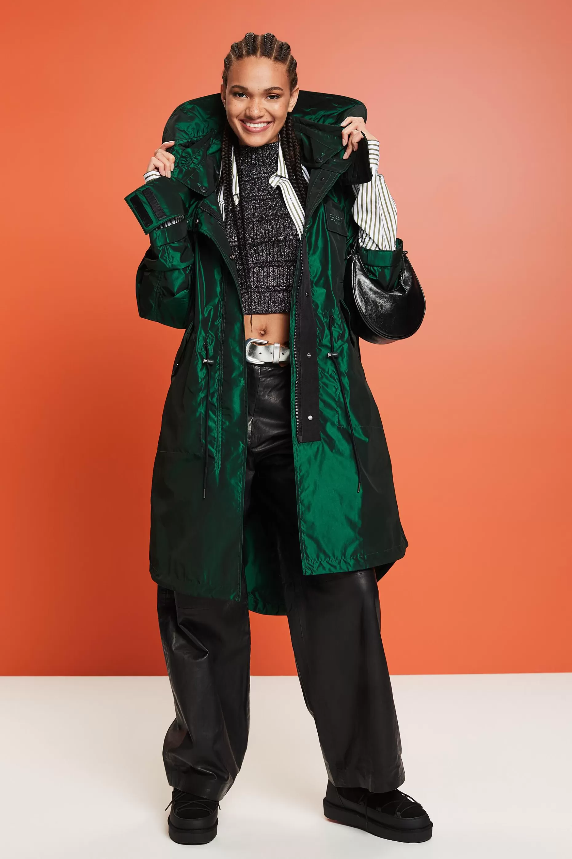 ESPRIT Metallic Hooded Parka at our Online Shop *Women Jackets + Coats