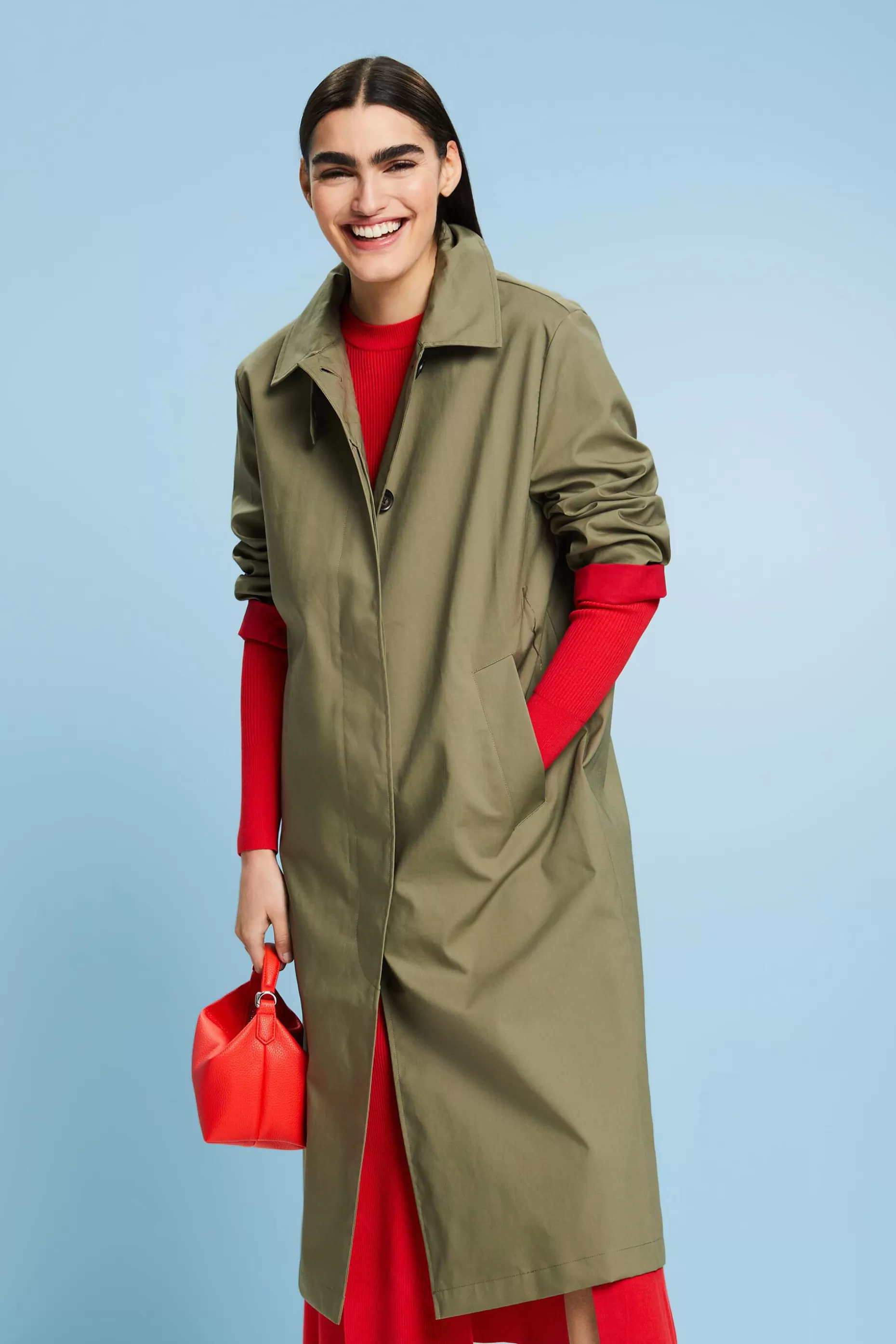 ESPRIT Midi Car Coat at our Online Shop *Women Jackets + Coats