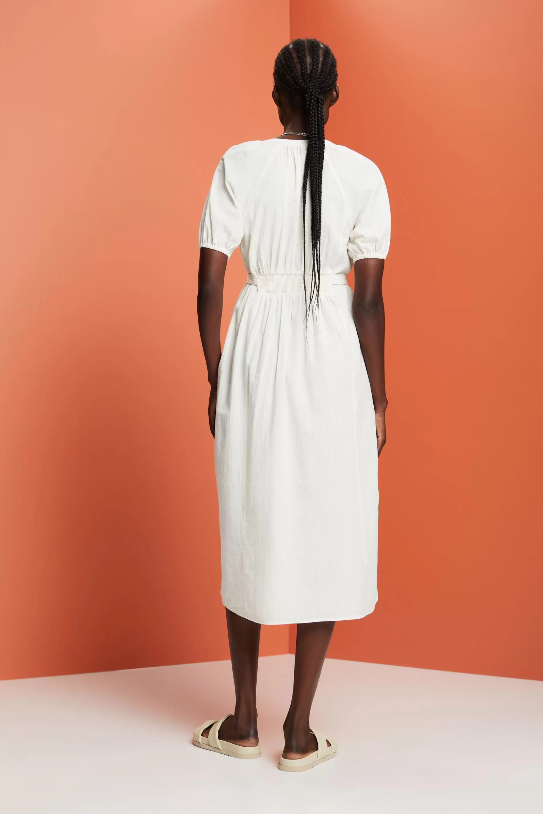 ESPRIT Midi shirt dress with a tie belt, cotton blend at our Online Shop * Sale Above $75+