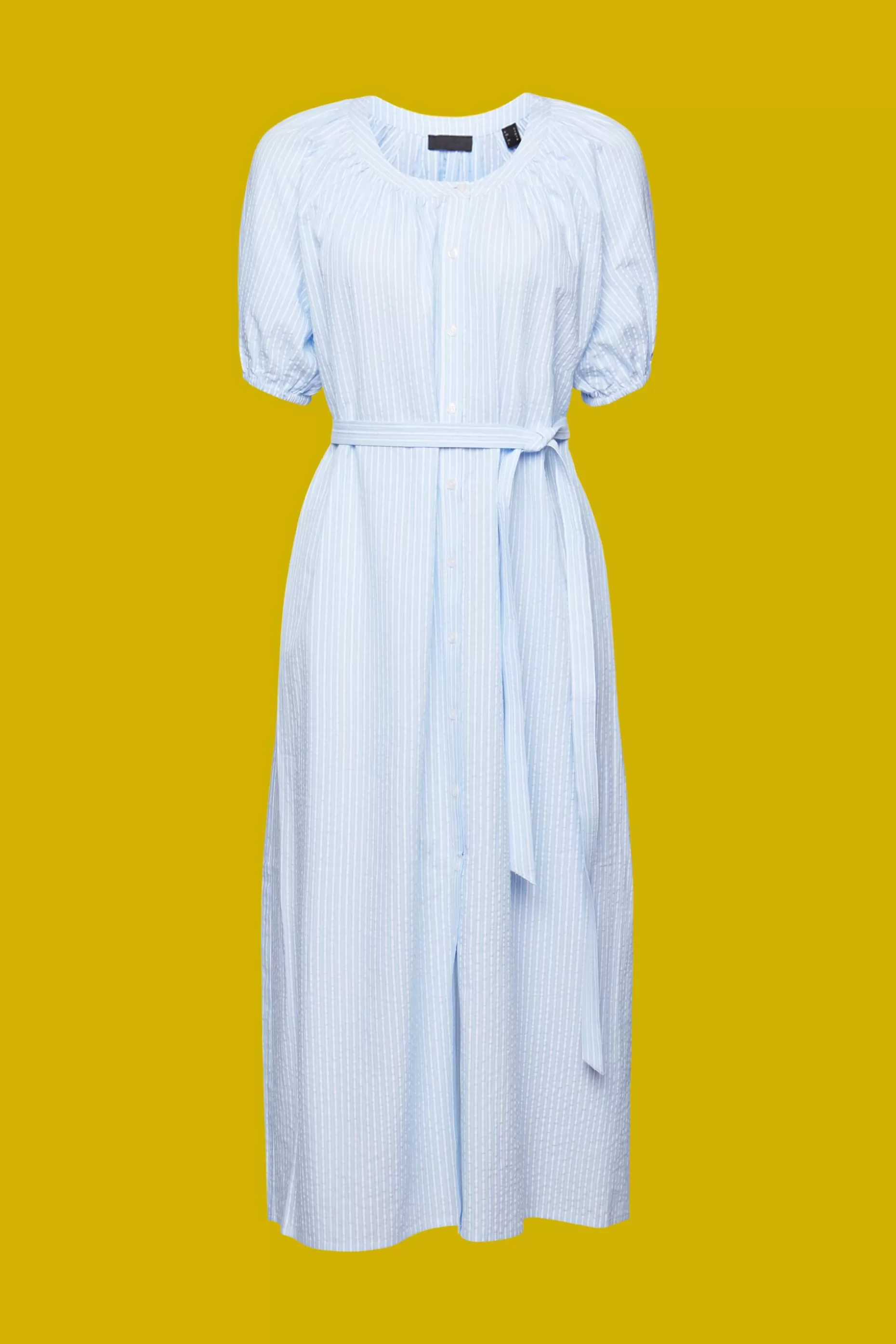 ESPRIT Midi shirt dress with a tie belt, cotton blend at our Online Shop *Women Dresses + Jumpsuits