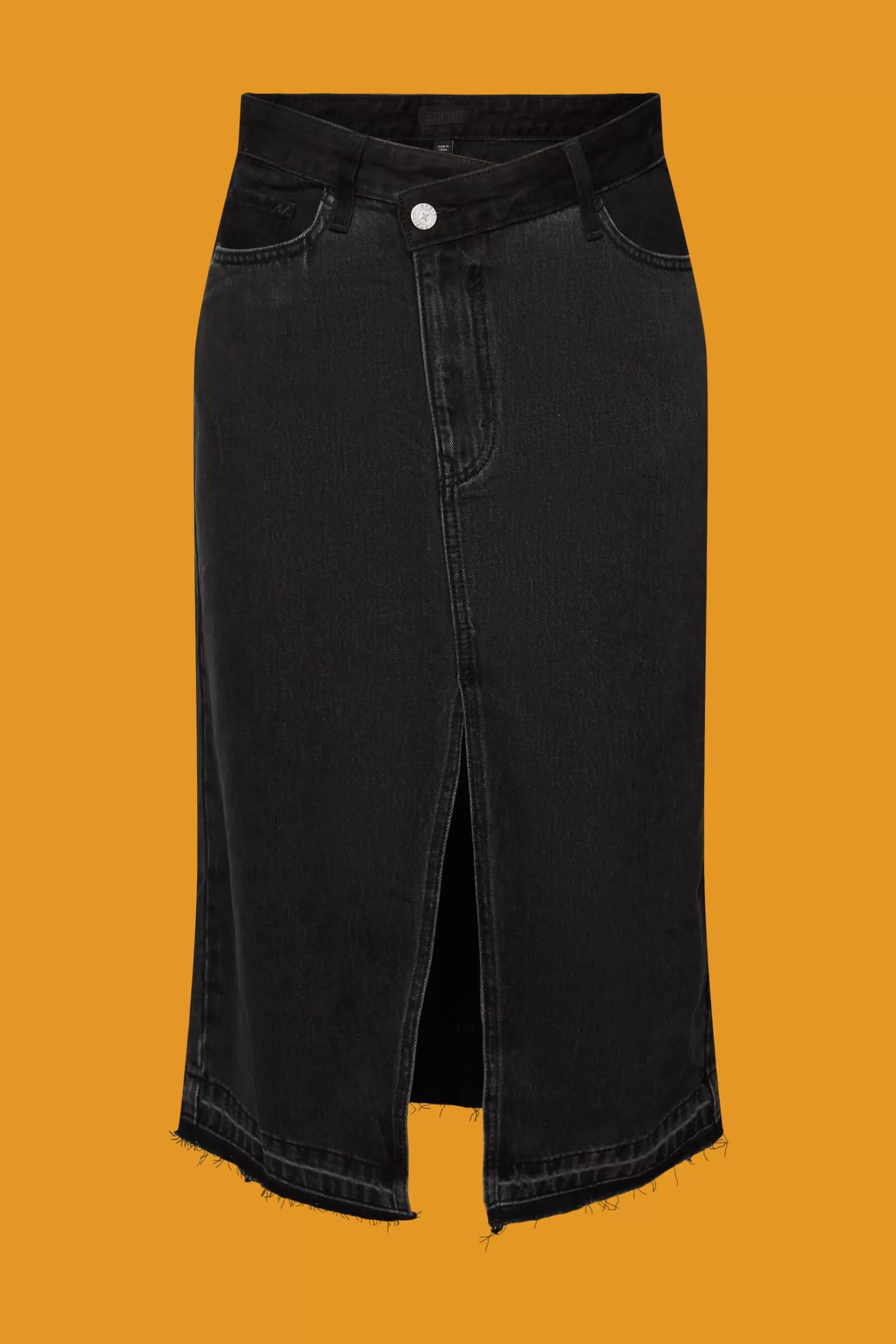 ESPRIT Midi skirt with an asymmetric waistband at our Online Shop * Sale Under $75