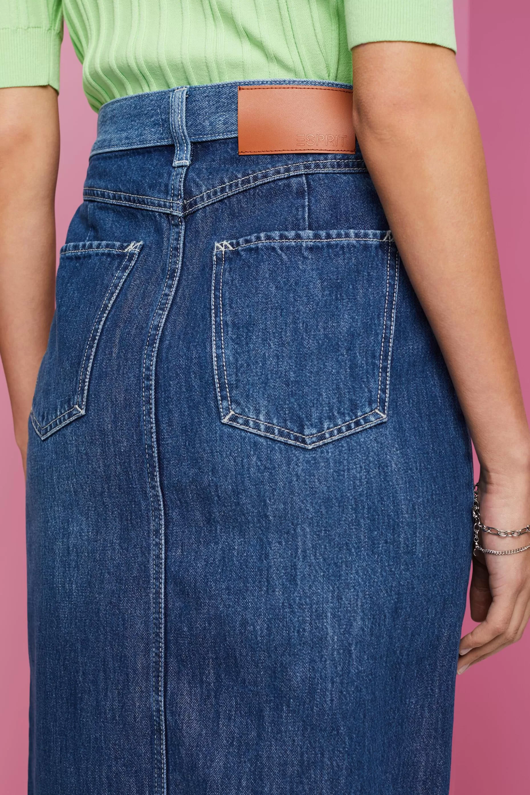 ESPRIT Midi skirt with an asymmetric waistband at our Online Shop *Women Skirts + Shorts