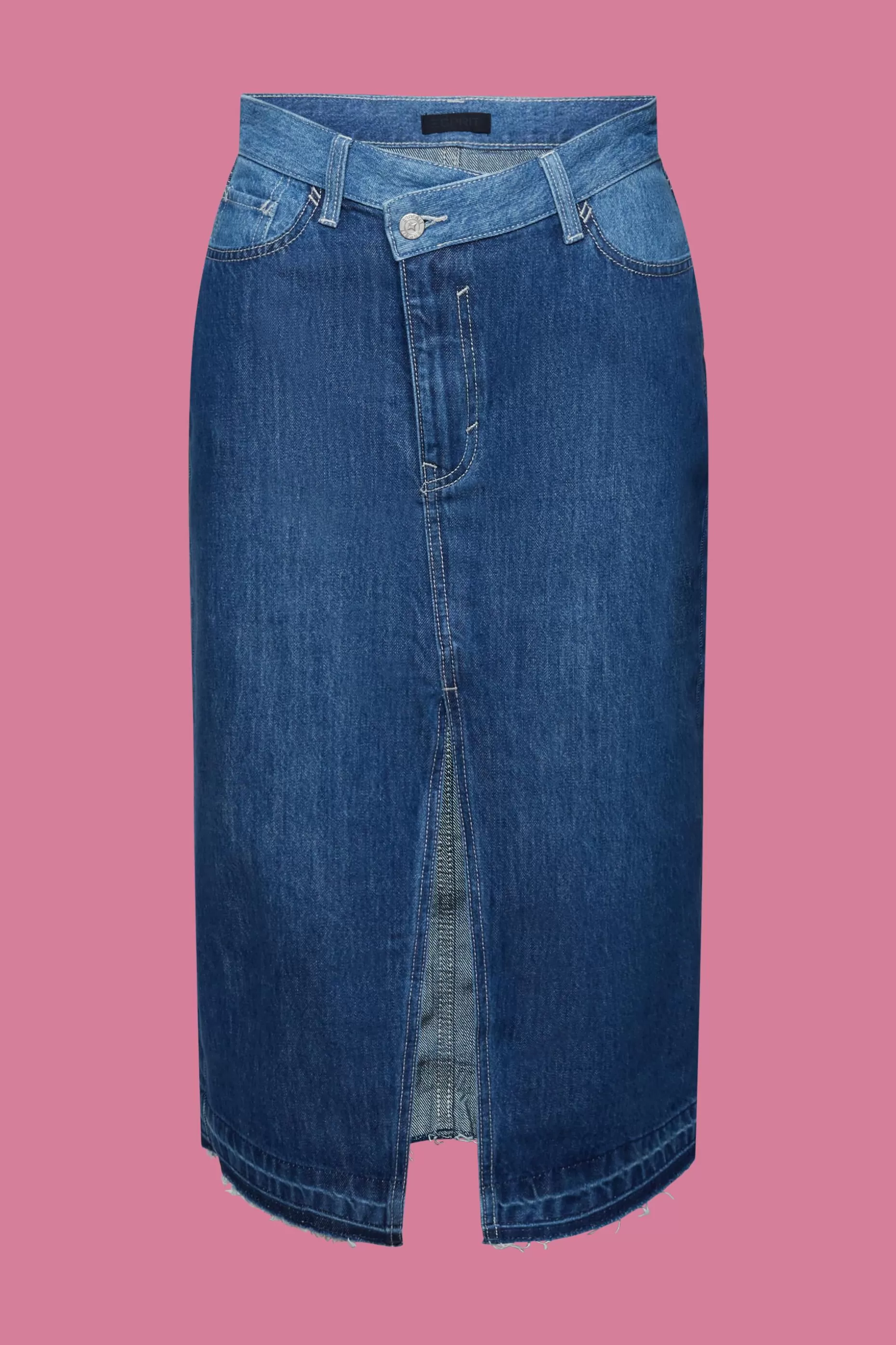 ESPRIT Midi skirt with an asymmetric waistband at our Online Shop *Women Skirts + Shorts