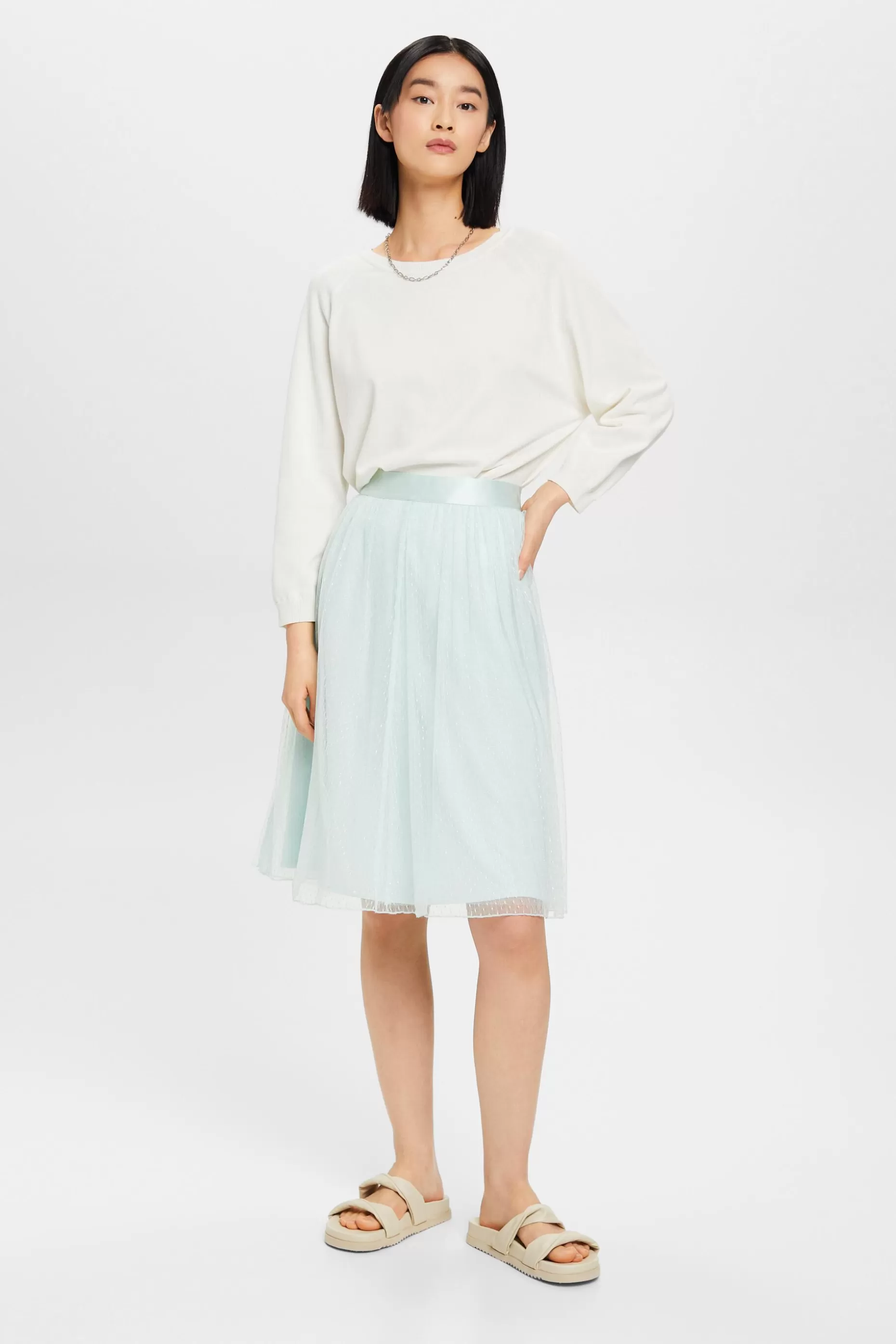 ESPRIT Midi skirt with glitter effect at our Online Shop *Women Skirts + Shorts