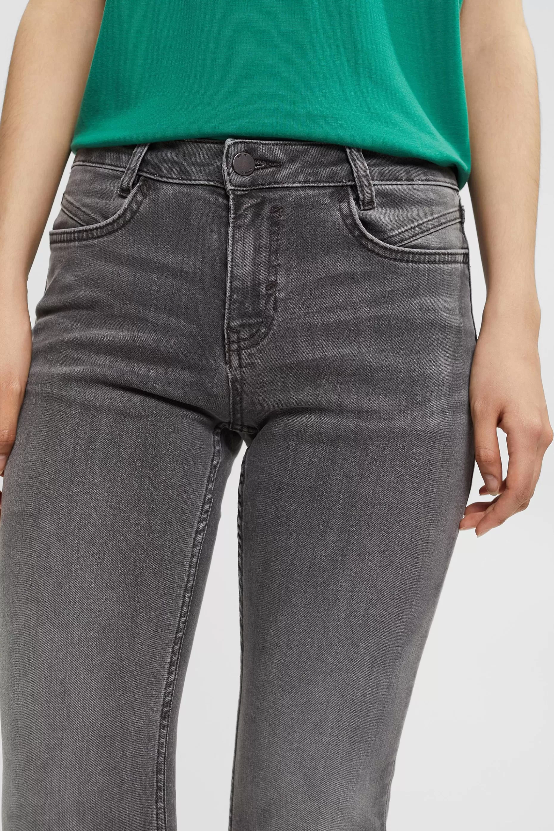 ESPRIT Mid-rise bootcut stretch jeans at our Online Shop * Sale Under $50