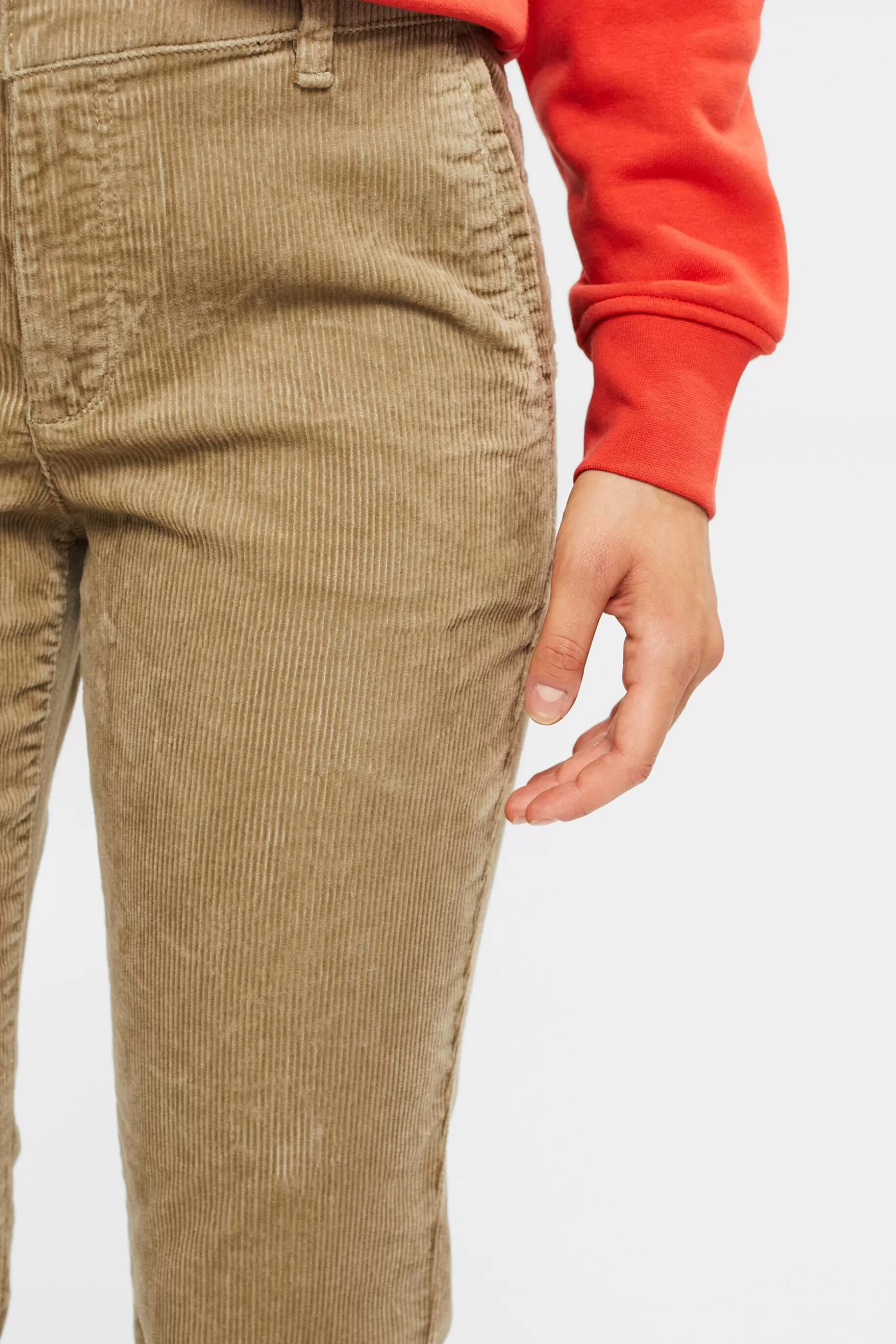 ESPRIT Mid-rise corduroy trousers at our Online Shop *Women Pants + Joggers