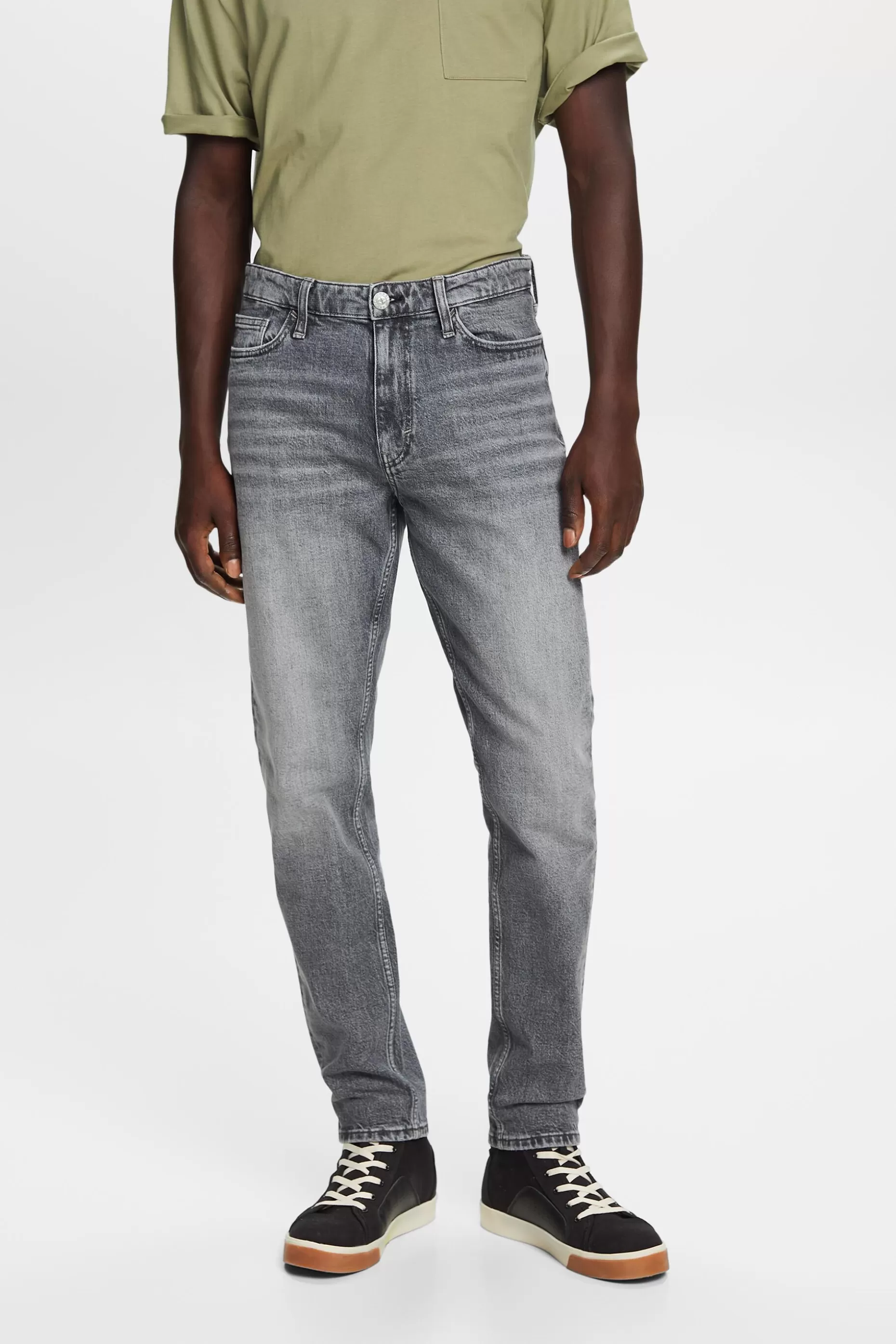 ESPRIT Mid-Rise Regular Tapered Jeans at our Online Shop *Men Bottoms