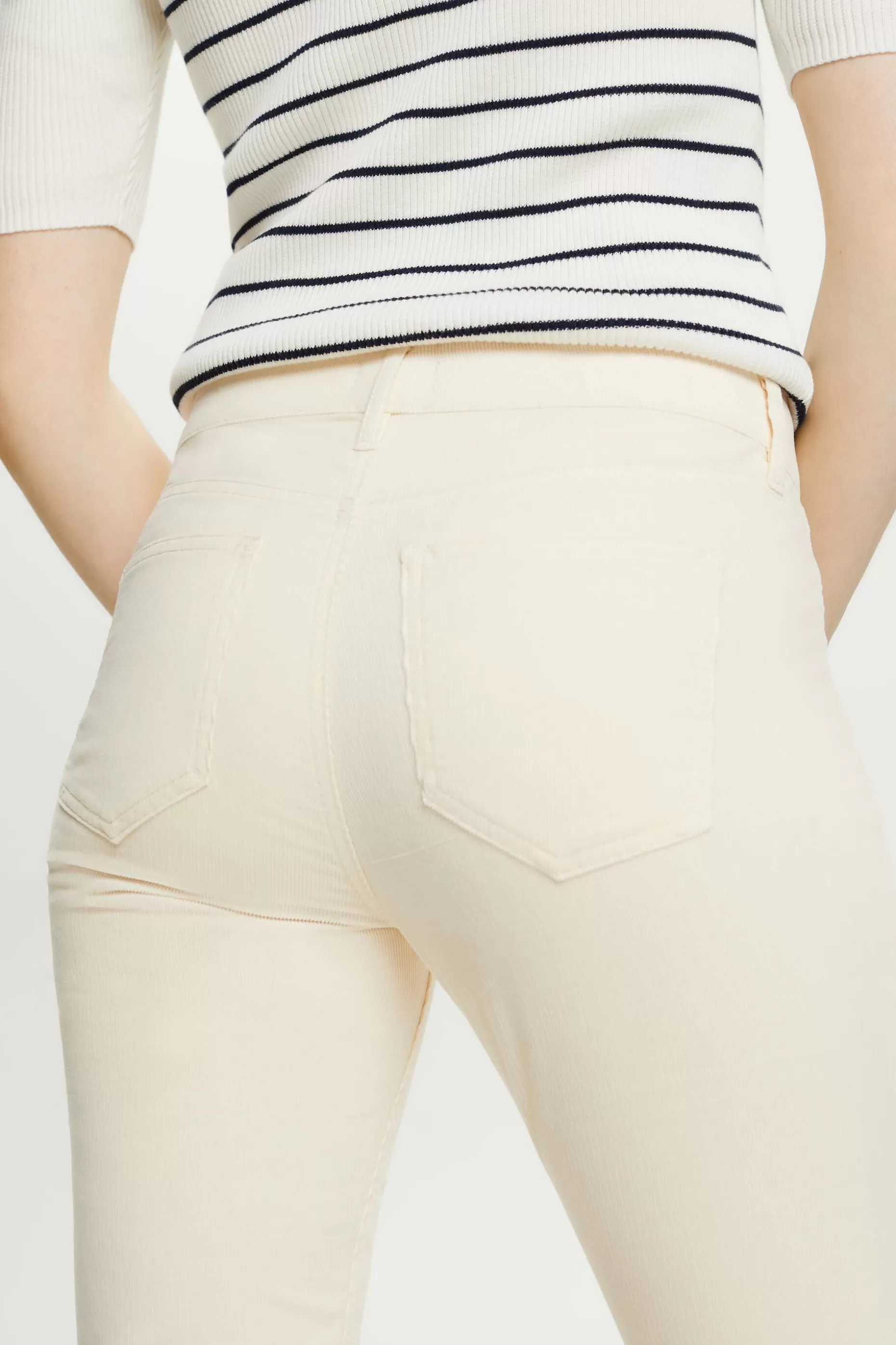 ESPRIT Mid-Rise Slim Corduroy Trousers at our Online Shop *Women Bottoms