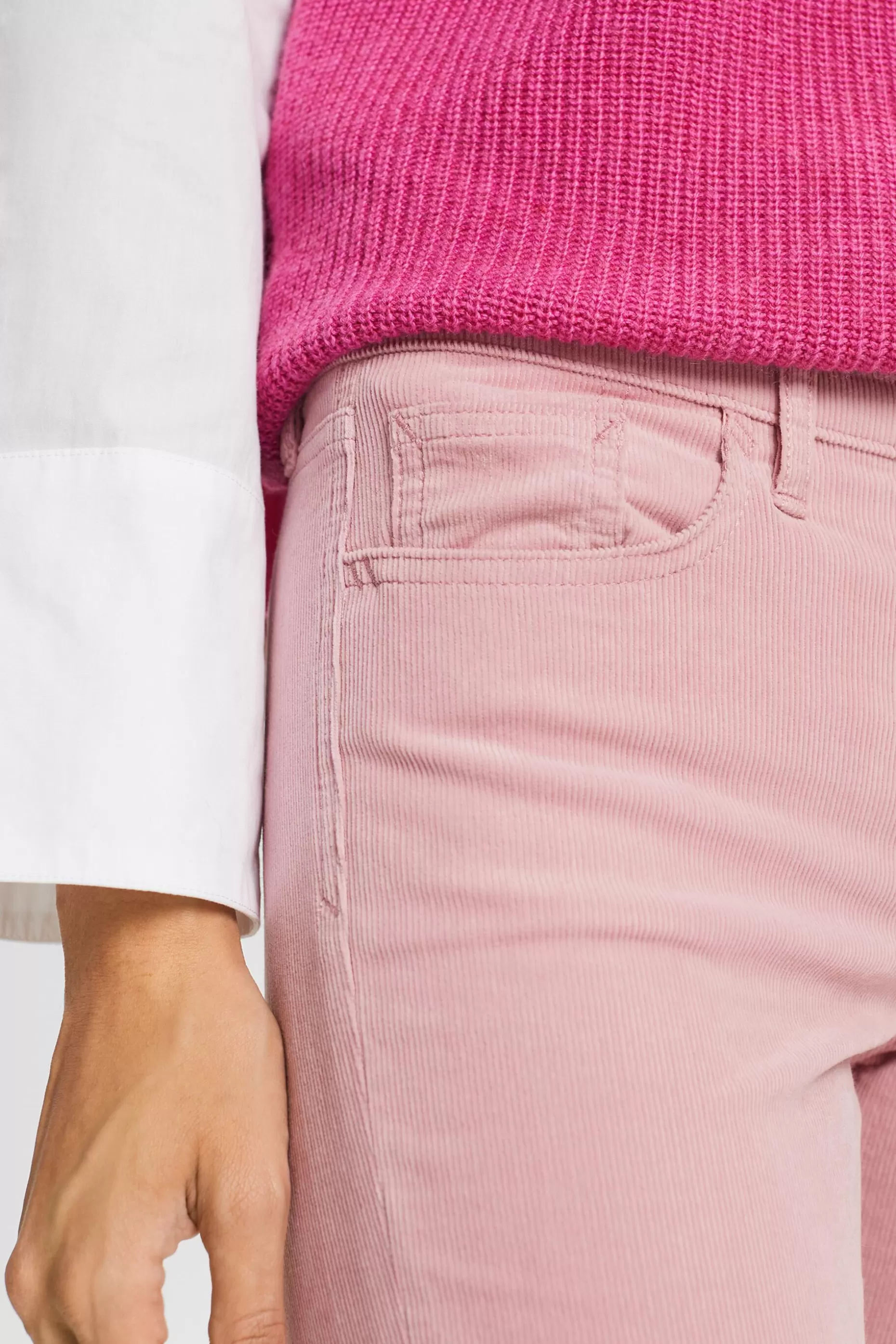 ESPRIT Mid-Rise Slim Corduroy Trousers at our Online Shop *Women Pants + Joggers