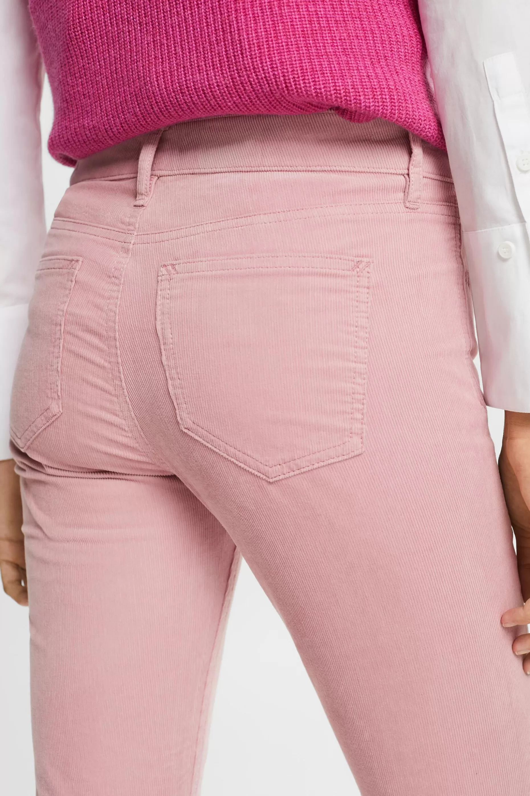 ESPRIT Mid-Rise Slim Corduroy Trousers at our Online Shop *Women Pants + Joggers