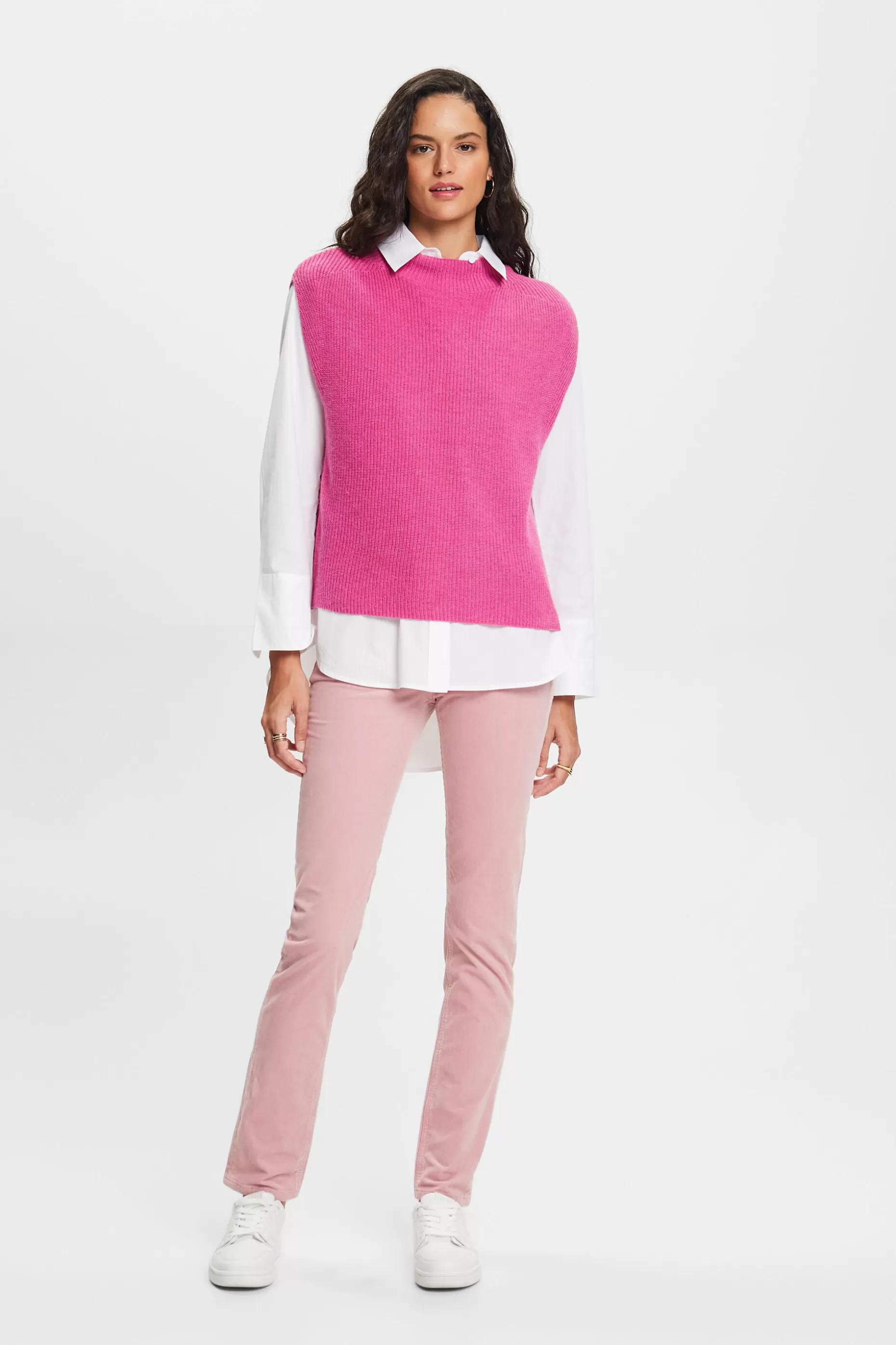 ESPRIT Mid-Rise Slim Corduroy Trousers at our Online Shop *Women Pants + Joggers
