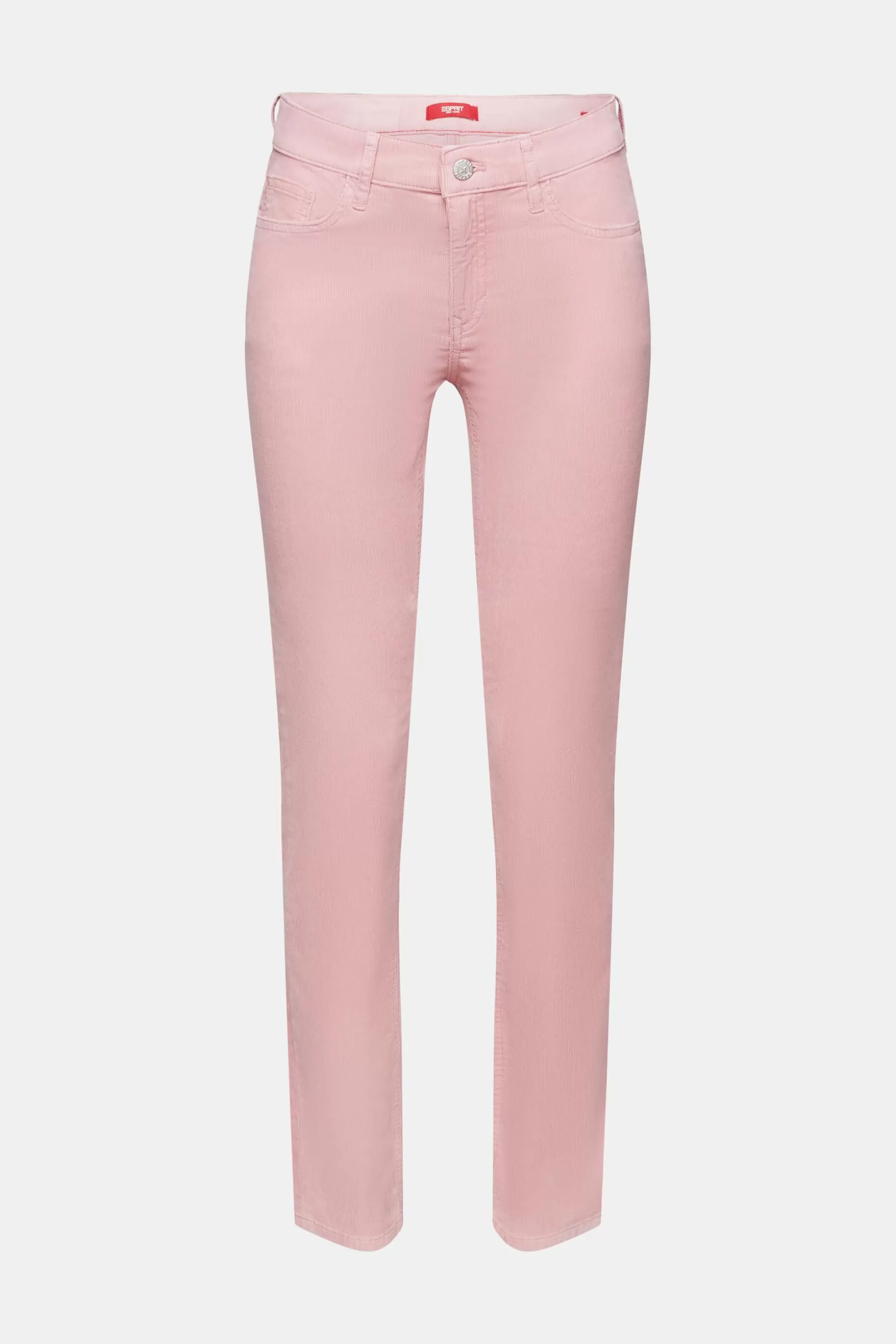 ESPRIT Mid-Rise Slim Corduroy Trousers at our Online Shop *Women Pants + Joggers