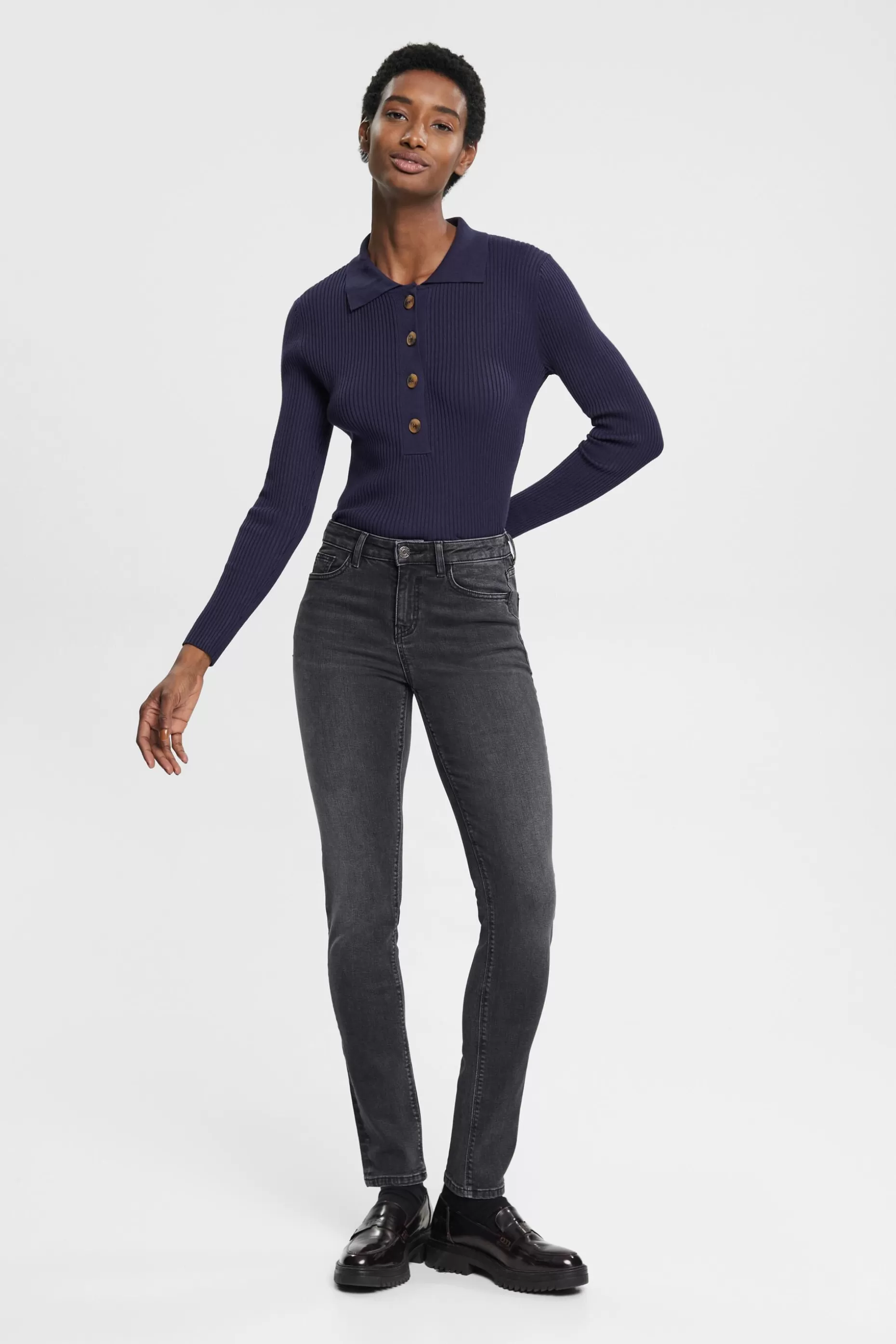 ESPRIT Mid-rise slim fit stretch jeans at our Online Shop *Women Bottoms