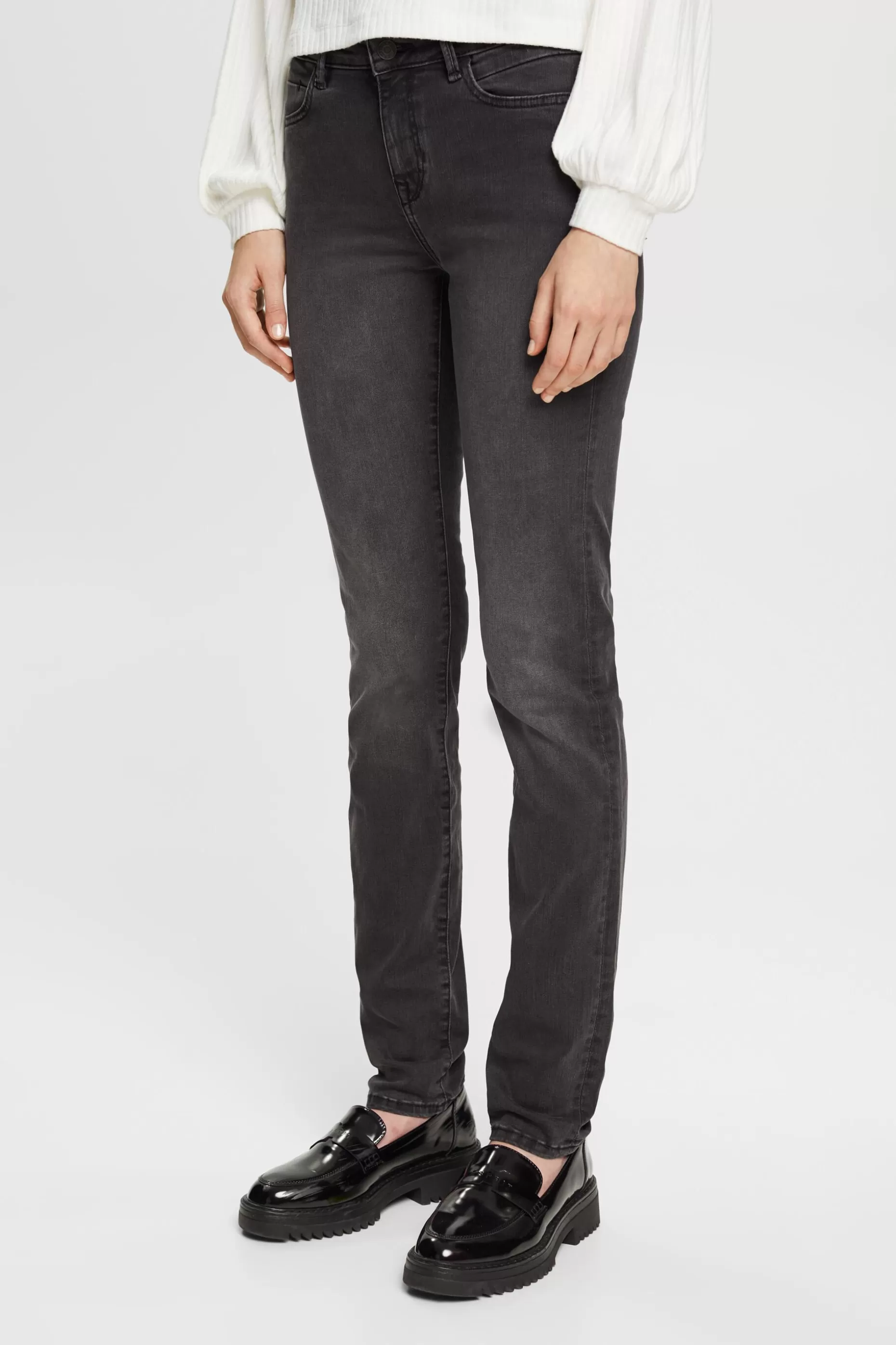 ESPRIT Mid-rise slim fit stretch jeans, Dual Max at our Online Shop *Women Denim