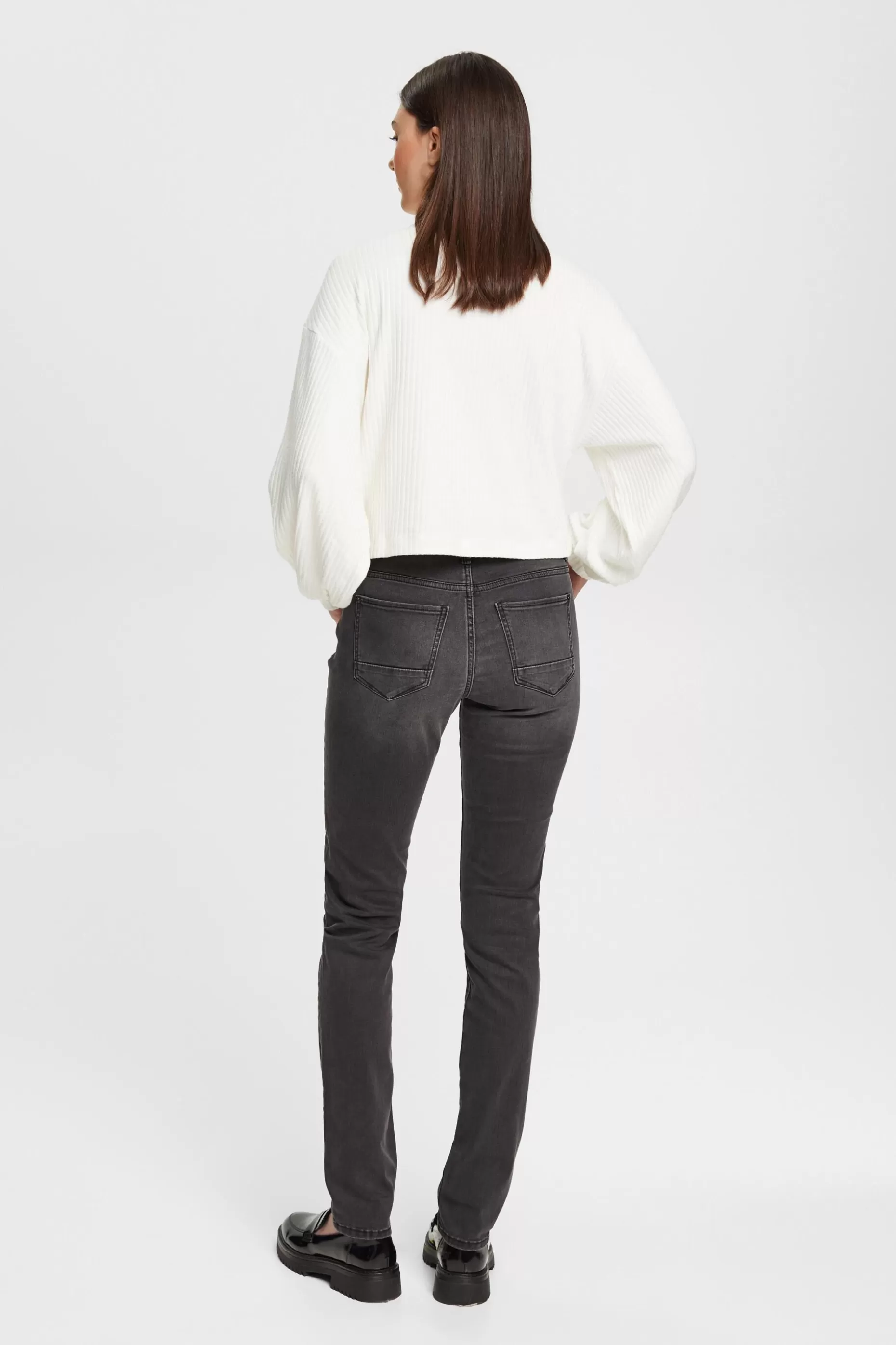 ESPRIT Mid-rise slim fit stretch jeans, Dual Max at our Online Shop *Women Denim