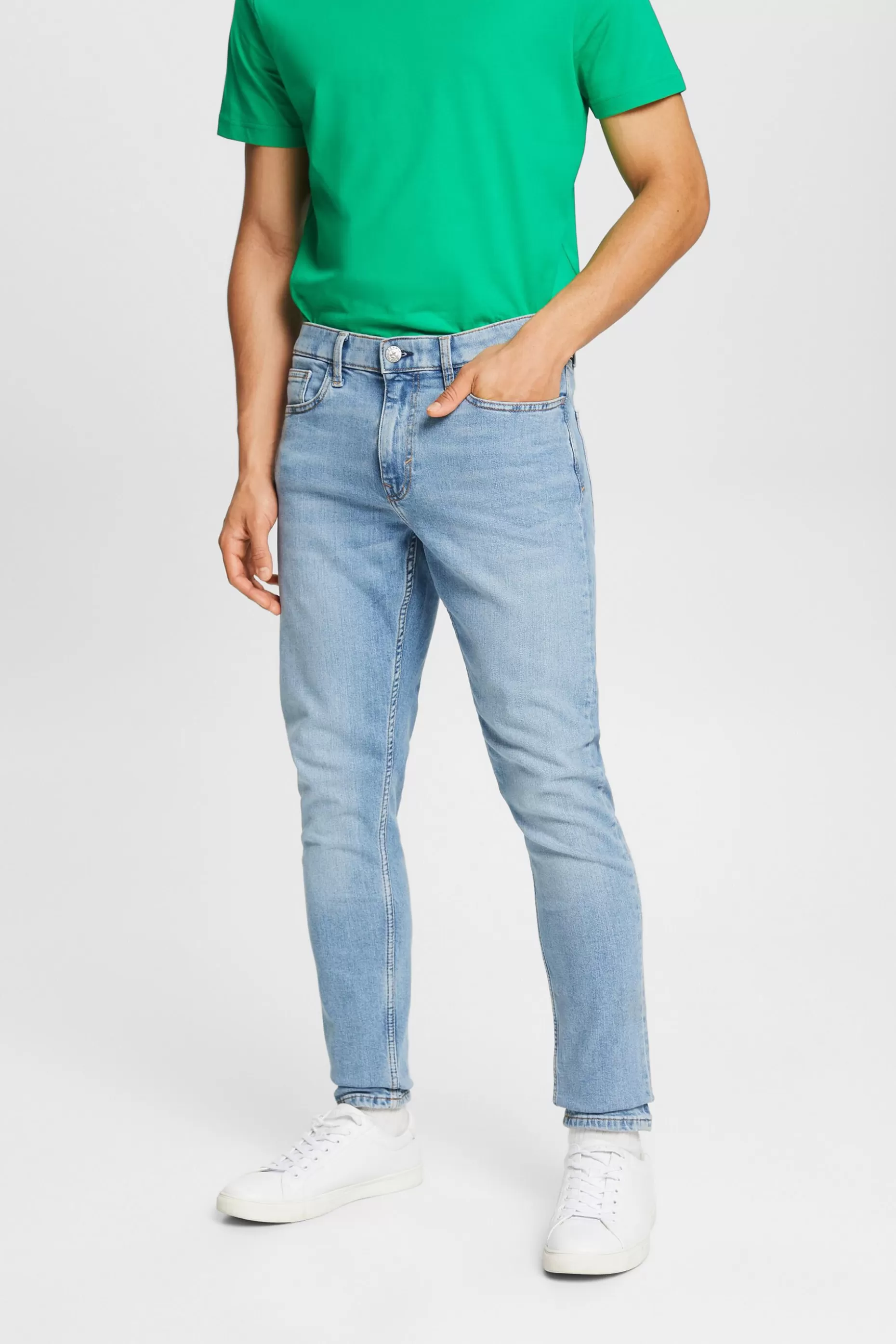 ESPRIT Mid-Rise Slim Tapered Jeans at our Online Shop *Men Denim