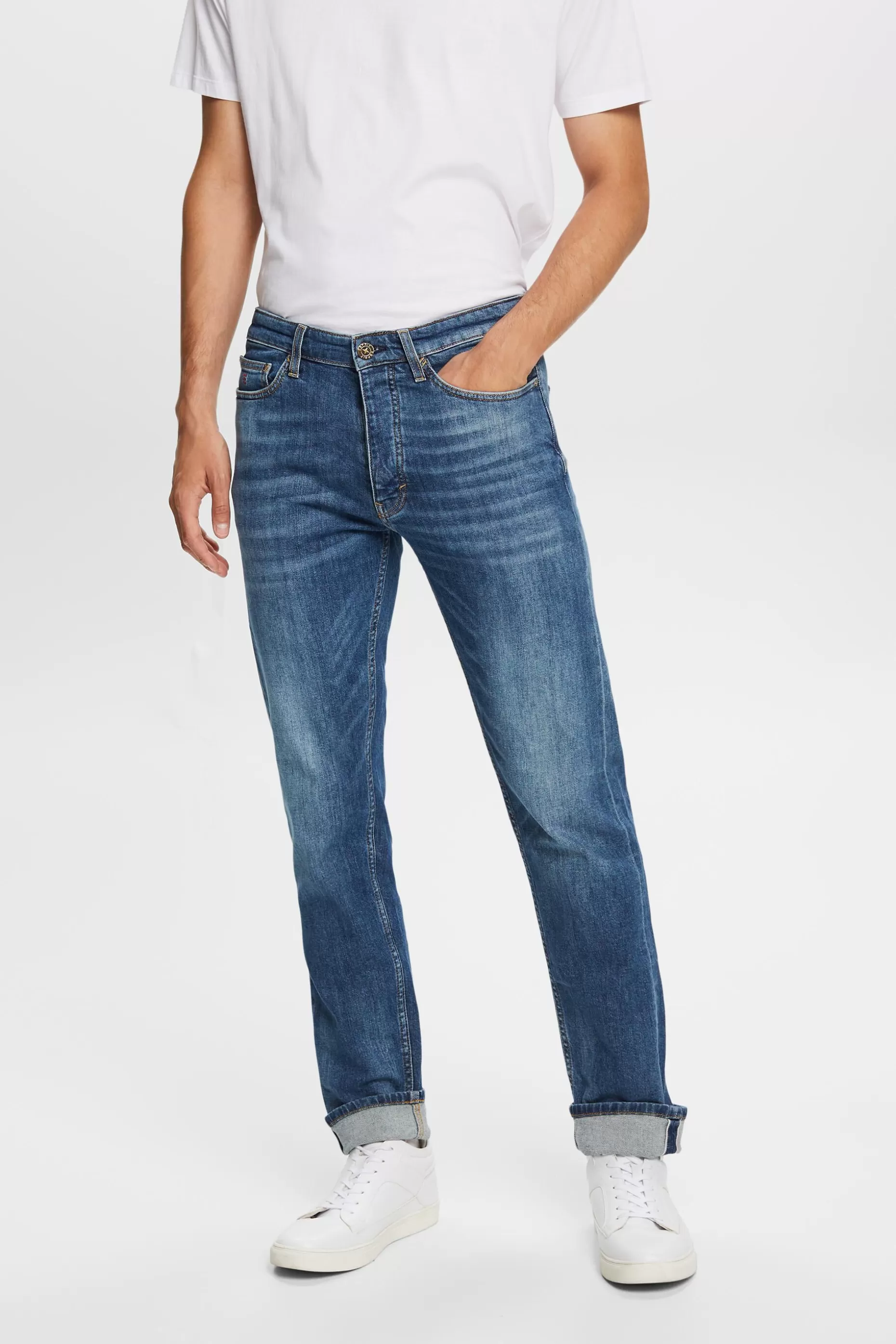 ESPRIT Mid-Rise Straight Jeans at our Online Shop *Men Denim