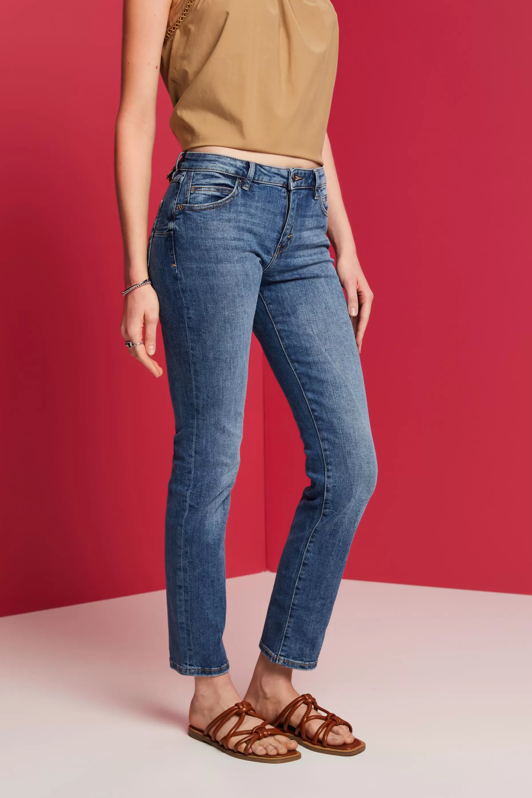 ESPRIT Mid-Rise Straight Jeans at our Online Shop *Women Denim