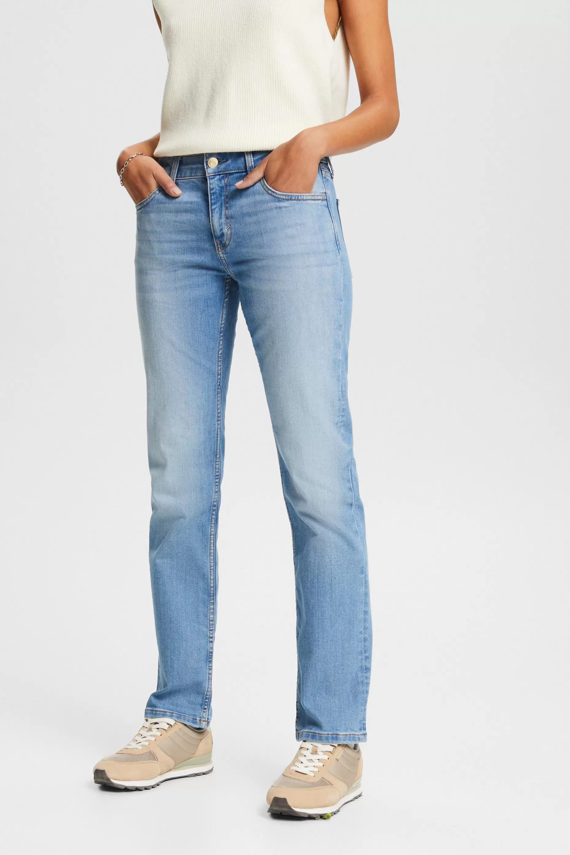 ESPRIT Mid-Rise Straight Jeans at our Online Shop *Women Denim