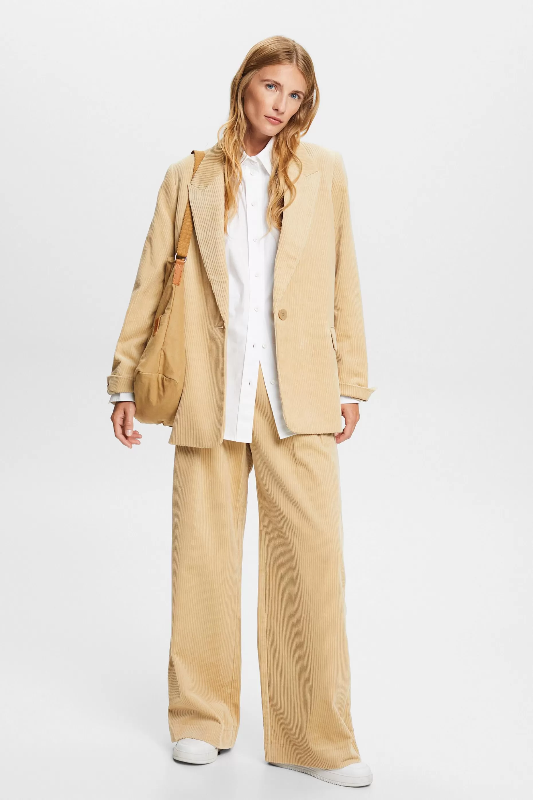 ESPRIT Mid-Rise Wide-Leg Corduroy Pants at our Online Shop *Women Bottoms