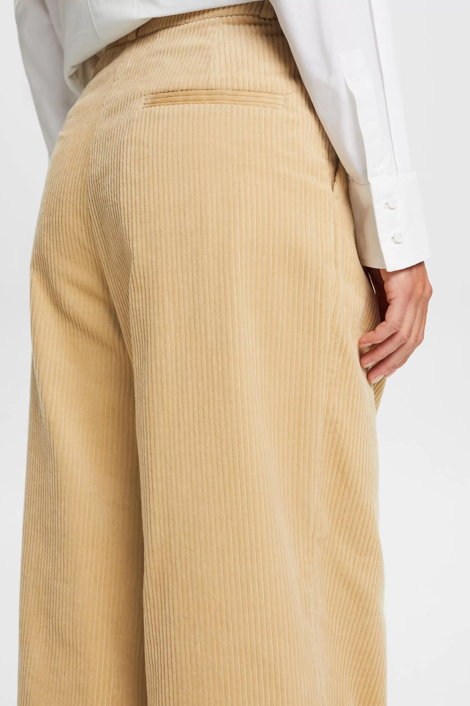 ESPRIT Mid-Rise Wide-Leg Corduroy Pants at our Online Shop *Women Bottoms