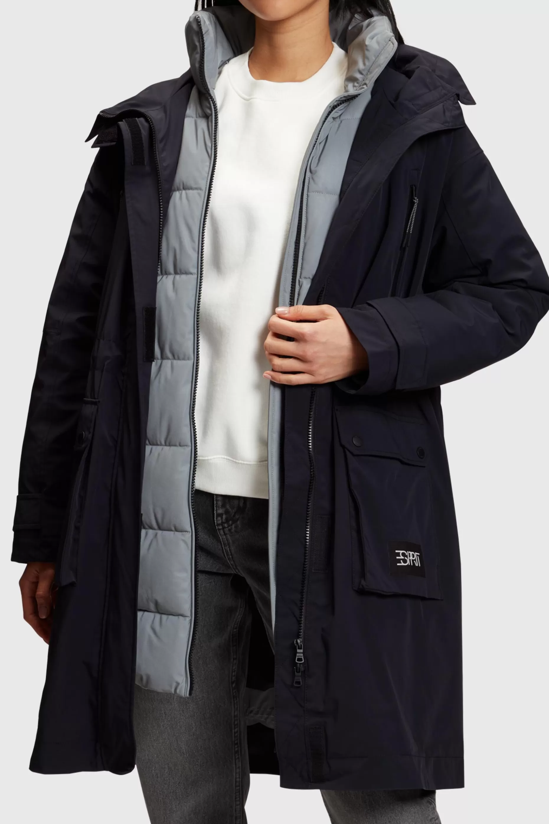 ESPRIT Mid-weight 2-in-1 parka with detachable lining at our Online Shop * Sale Above $75+