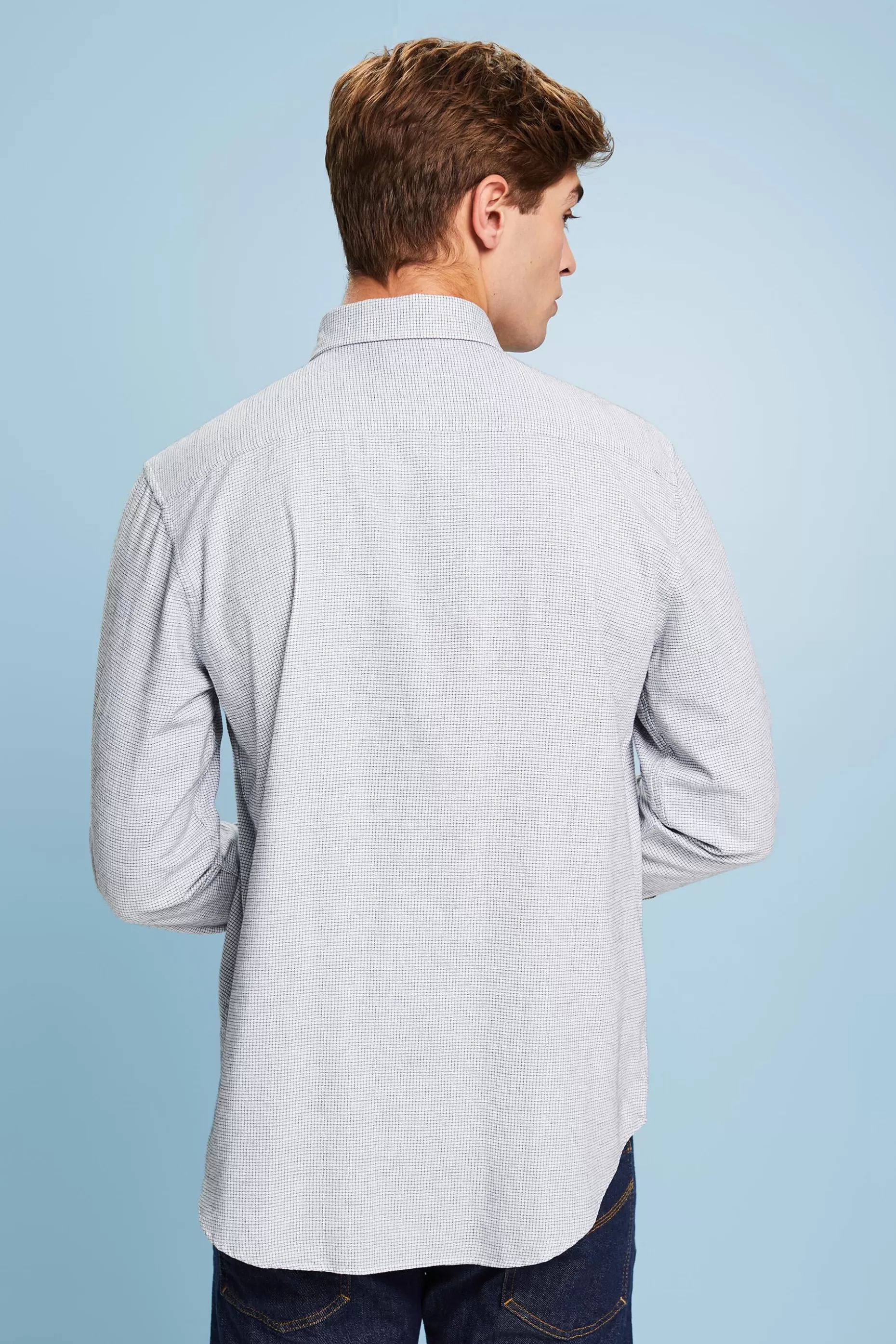 ESPRIT Mini Checked Cotton Regular Fit Shirt at our Online Shop *Boys Boys