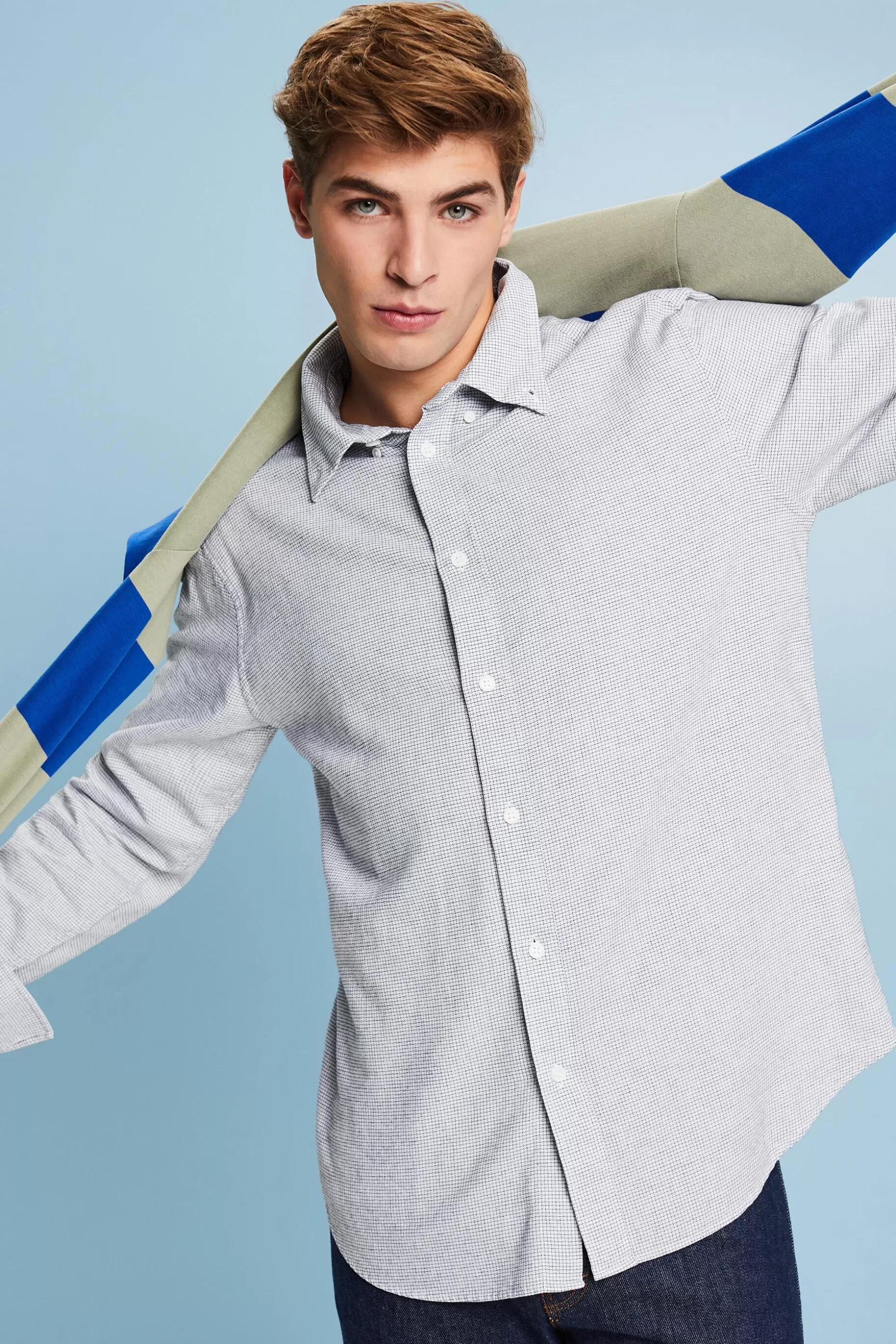 ESPRIT Mini Checked Cotton Regular Fit Shirt at our Online Shop *Boys Boys