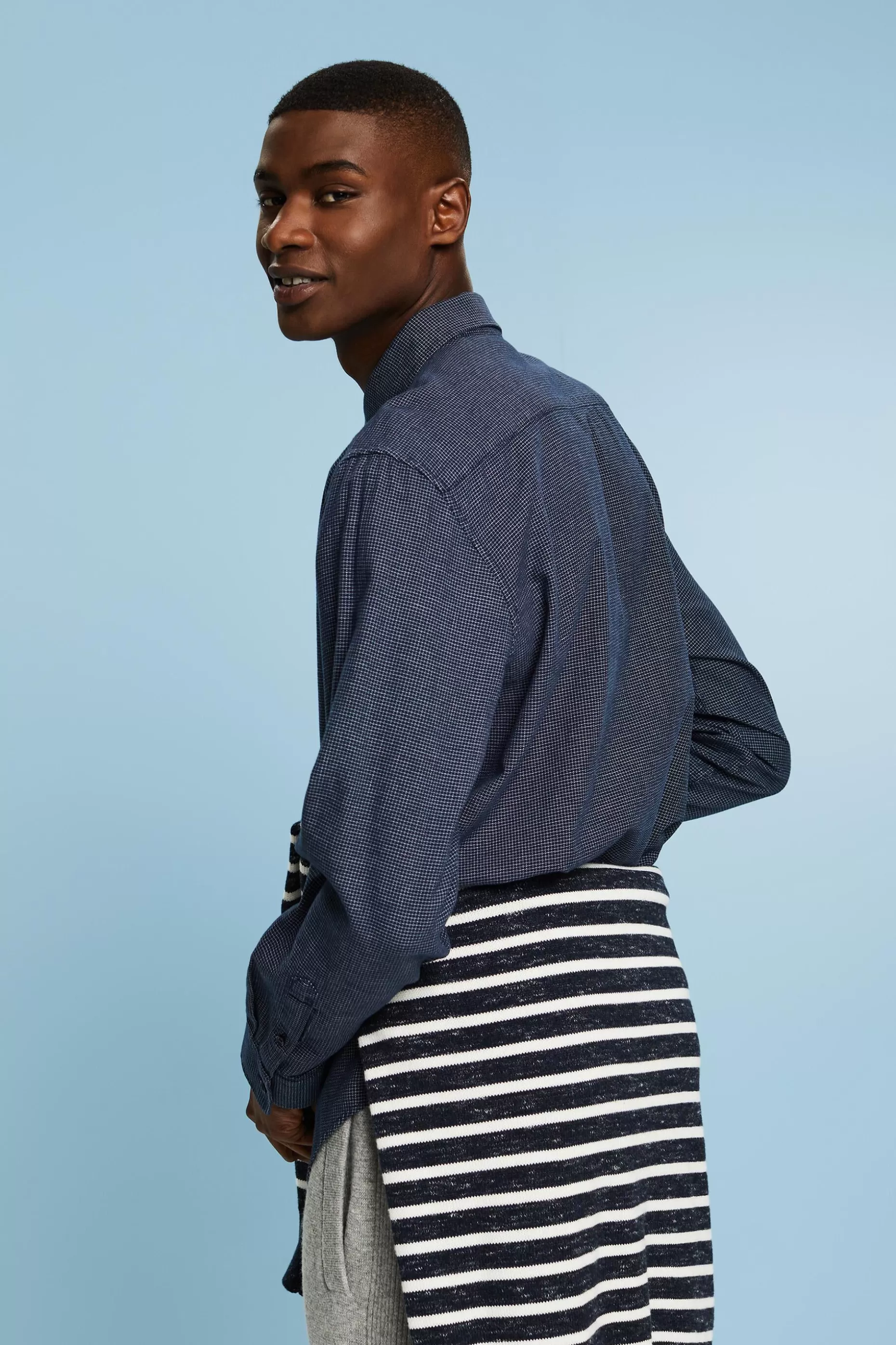 ESPRIT Mini Checked Cotton Regular Fit Shirt at our Online Shop *Men Shirts