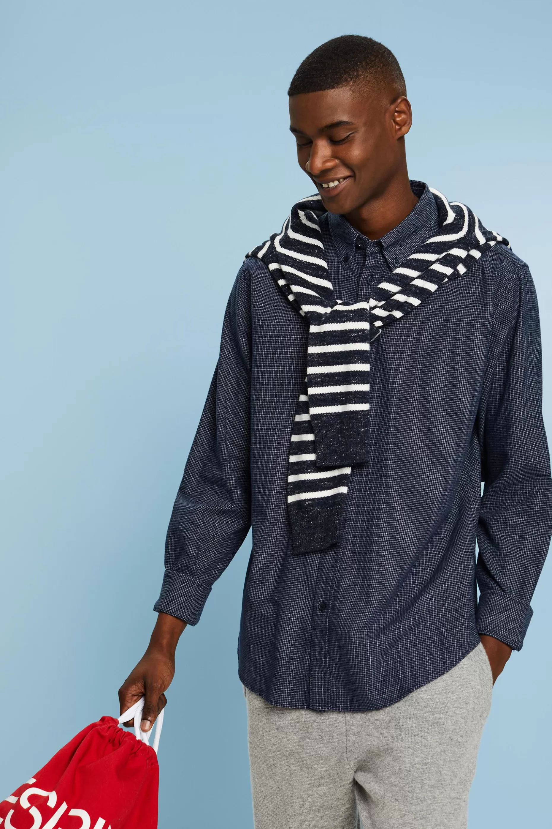 ESPRIT Mini Checked Cotton Regular Fit Shirt at our Online Shop *Men Shirts