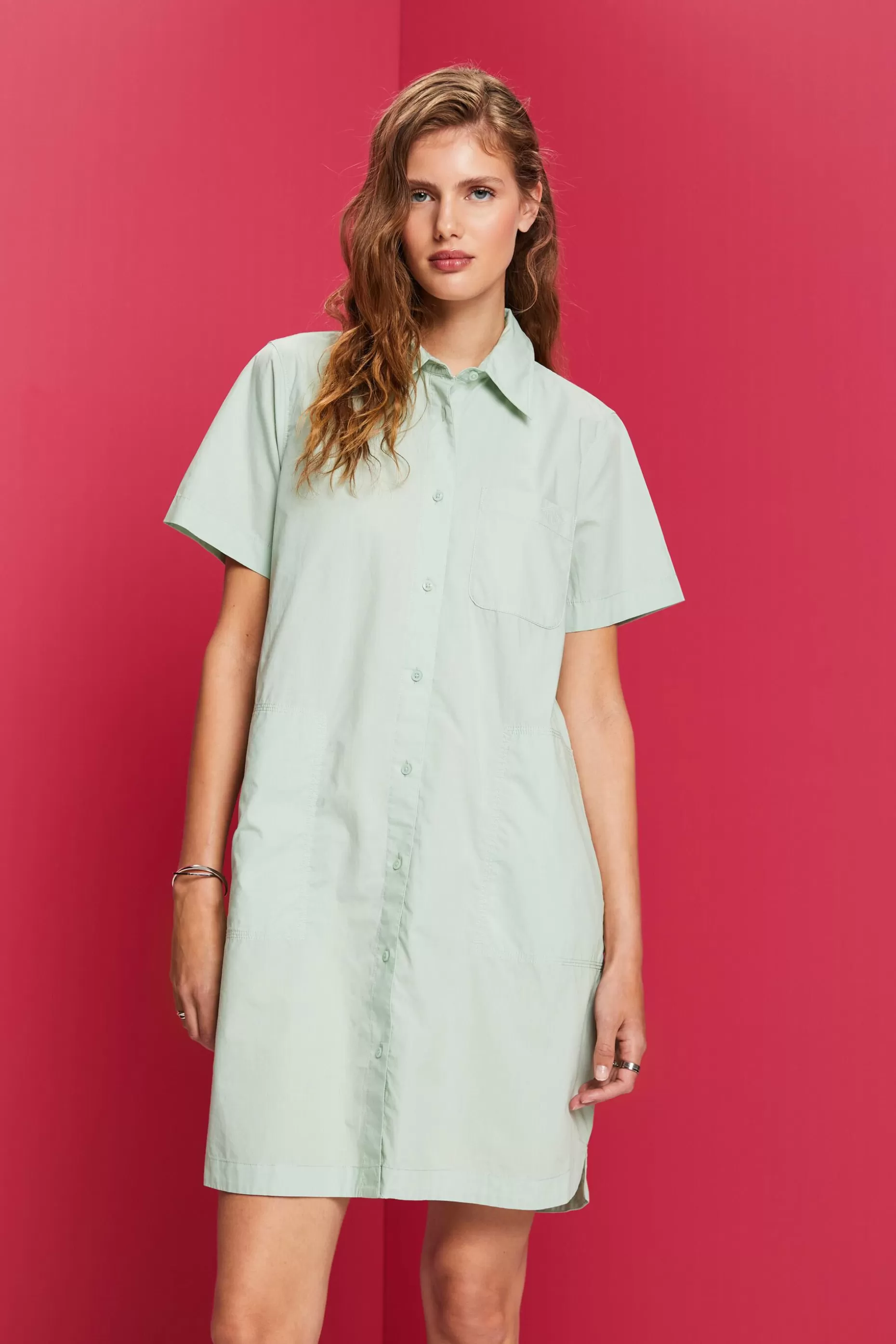 ESPRIT Mini shirt dress, 100% cotton at our Online Shop *Women Dresses
