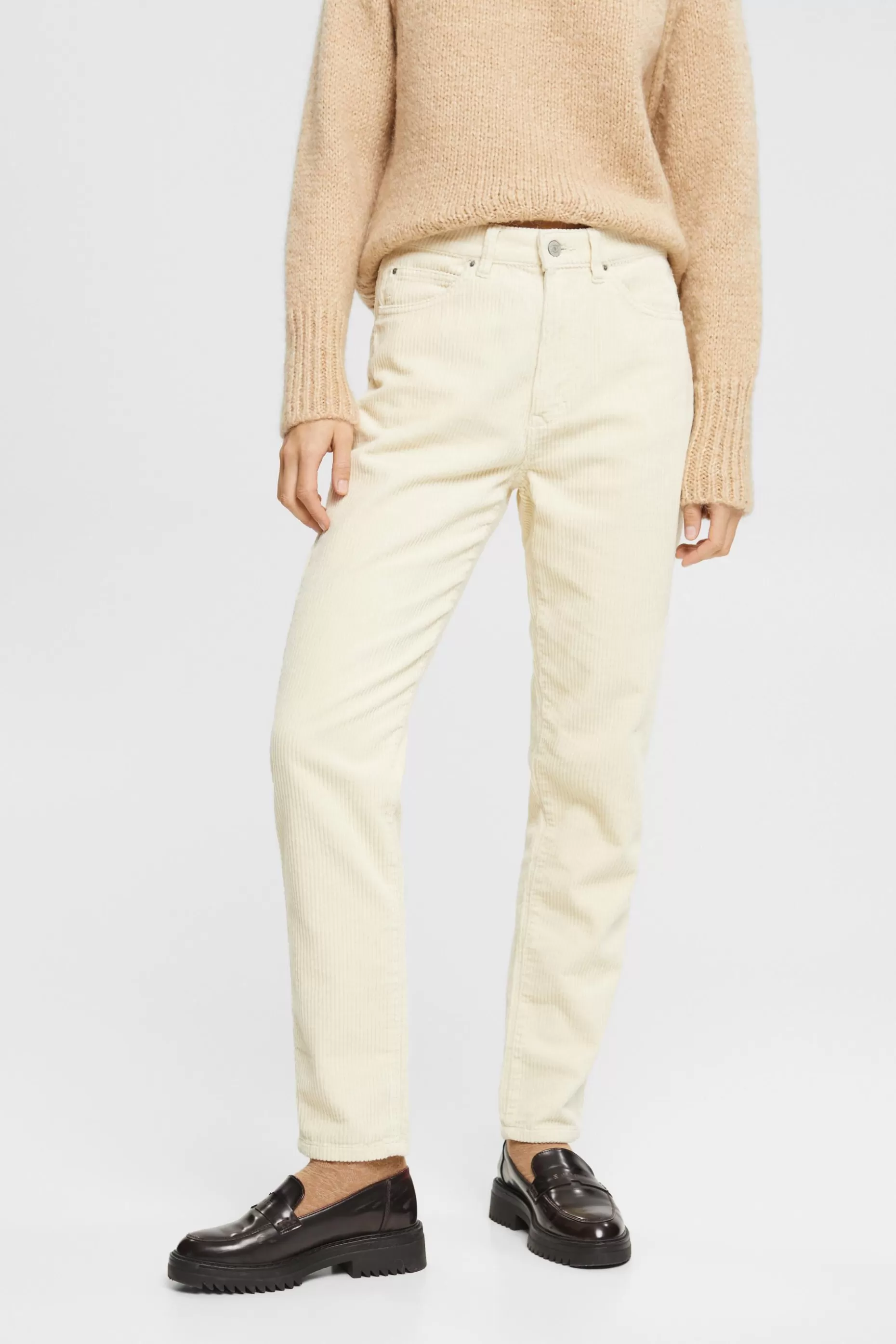 ESPRIT Mom fit cord trousers at our Online Shop *Women Pants + Joggers