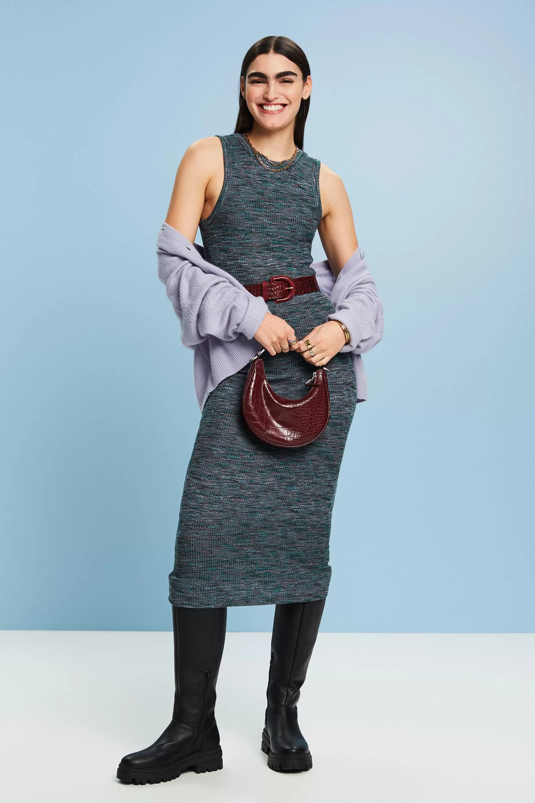 ESPRIT Mottled Sleeveless Midi Dress at our Online Shop *Boys Boys