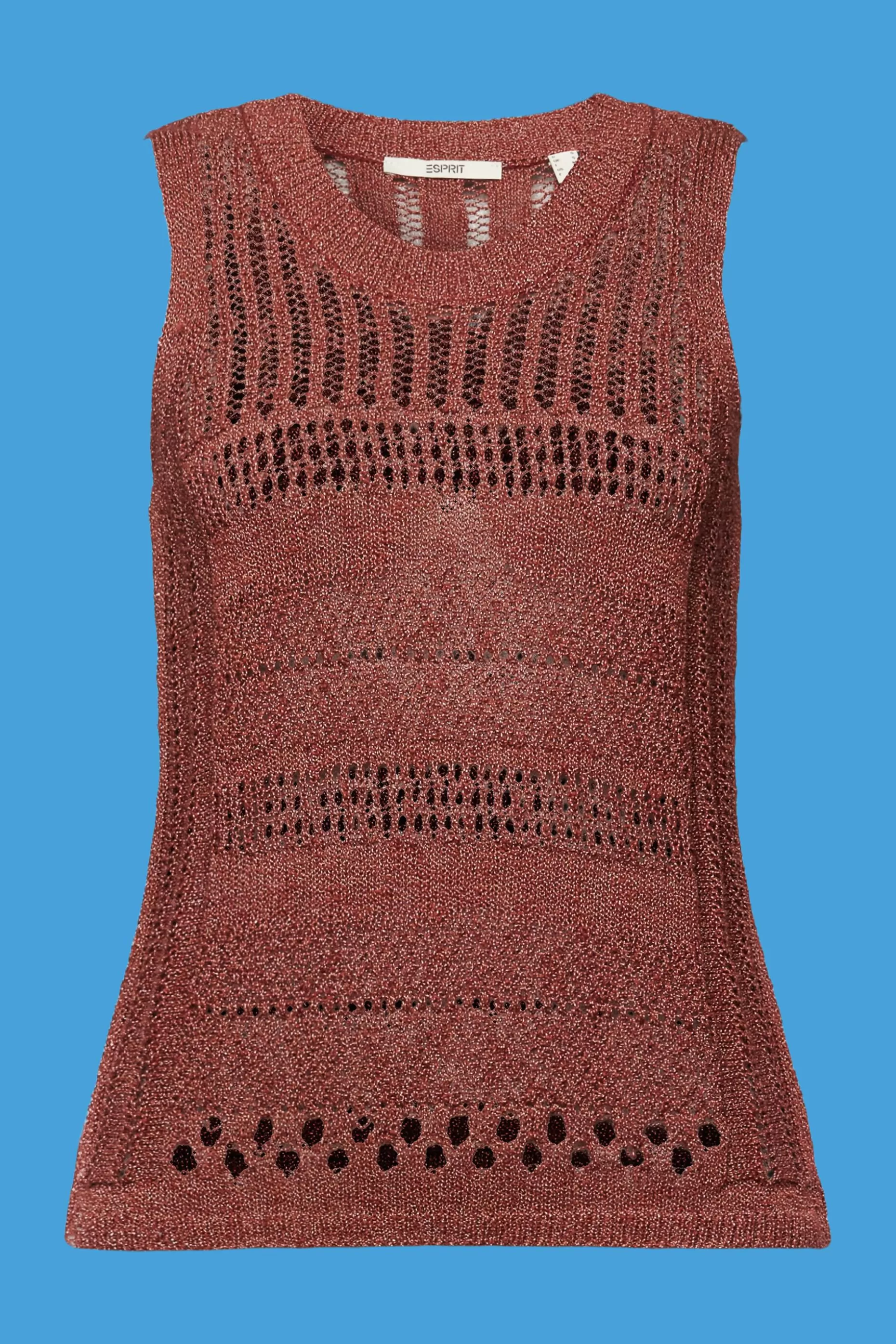ESPRIT Mouline sleeveless jumper, cotton blend at our Online Shop *Women Sweaters
