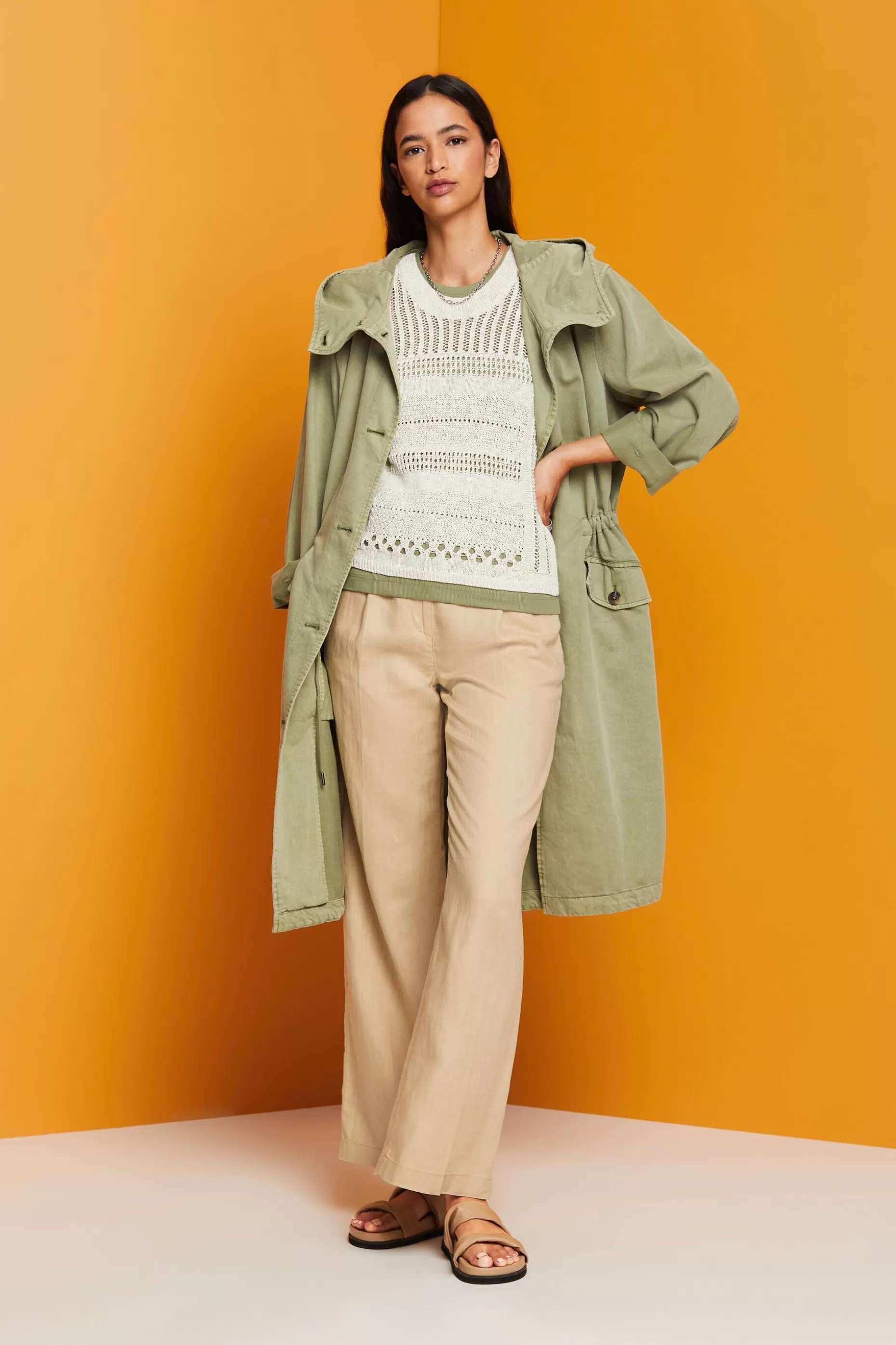 ESPRIT Mouline sleeveless jumper, cotton blend at our Online Shop *Women Sweaters