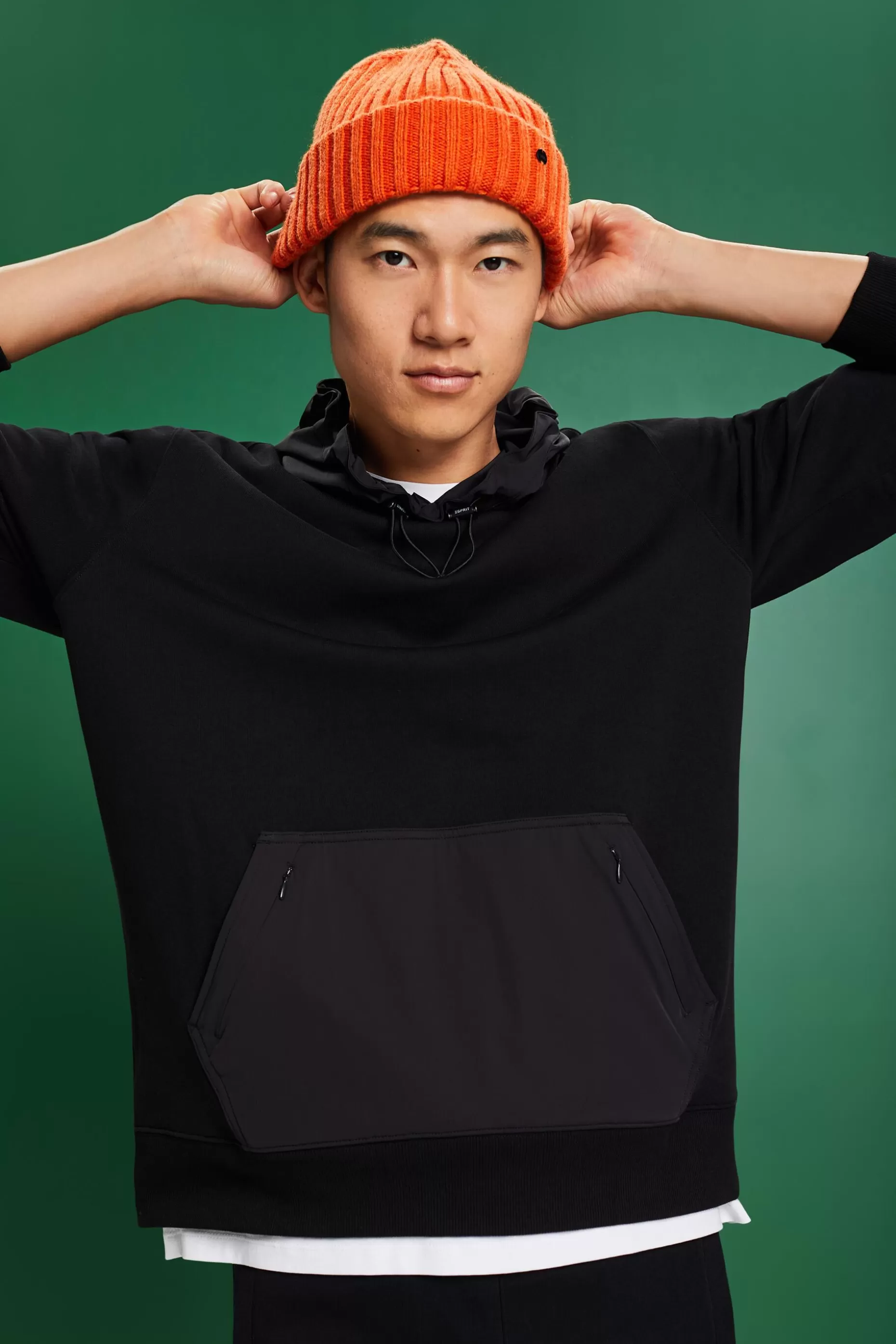 ESPRIT Nylon Paneled Hoodie at our Online Shop *Men Tops