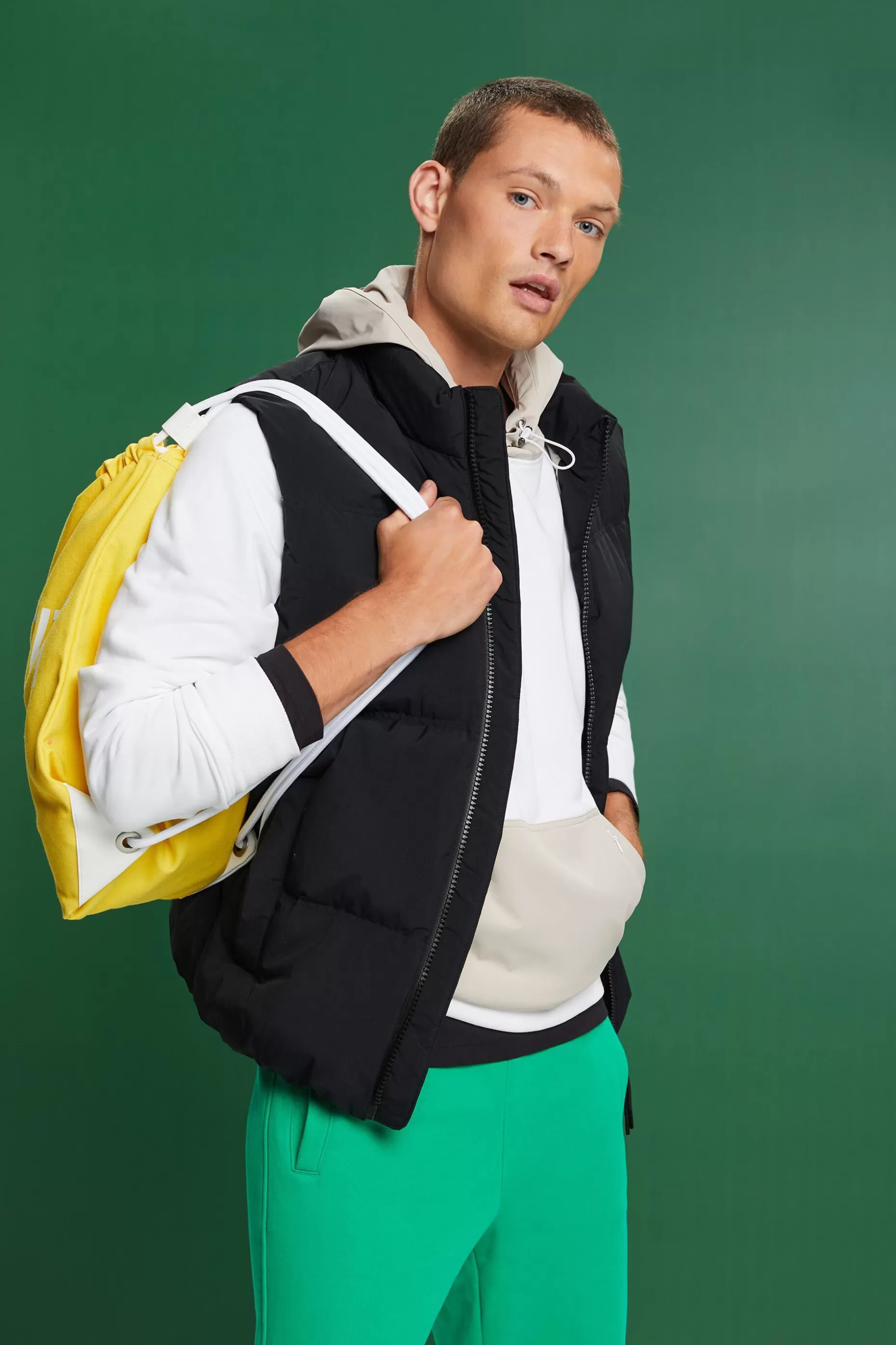 ESPRIT Nylon Paneled Hoodie at our Online Shop *Men Sweatshirts + Hoodies