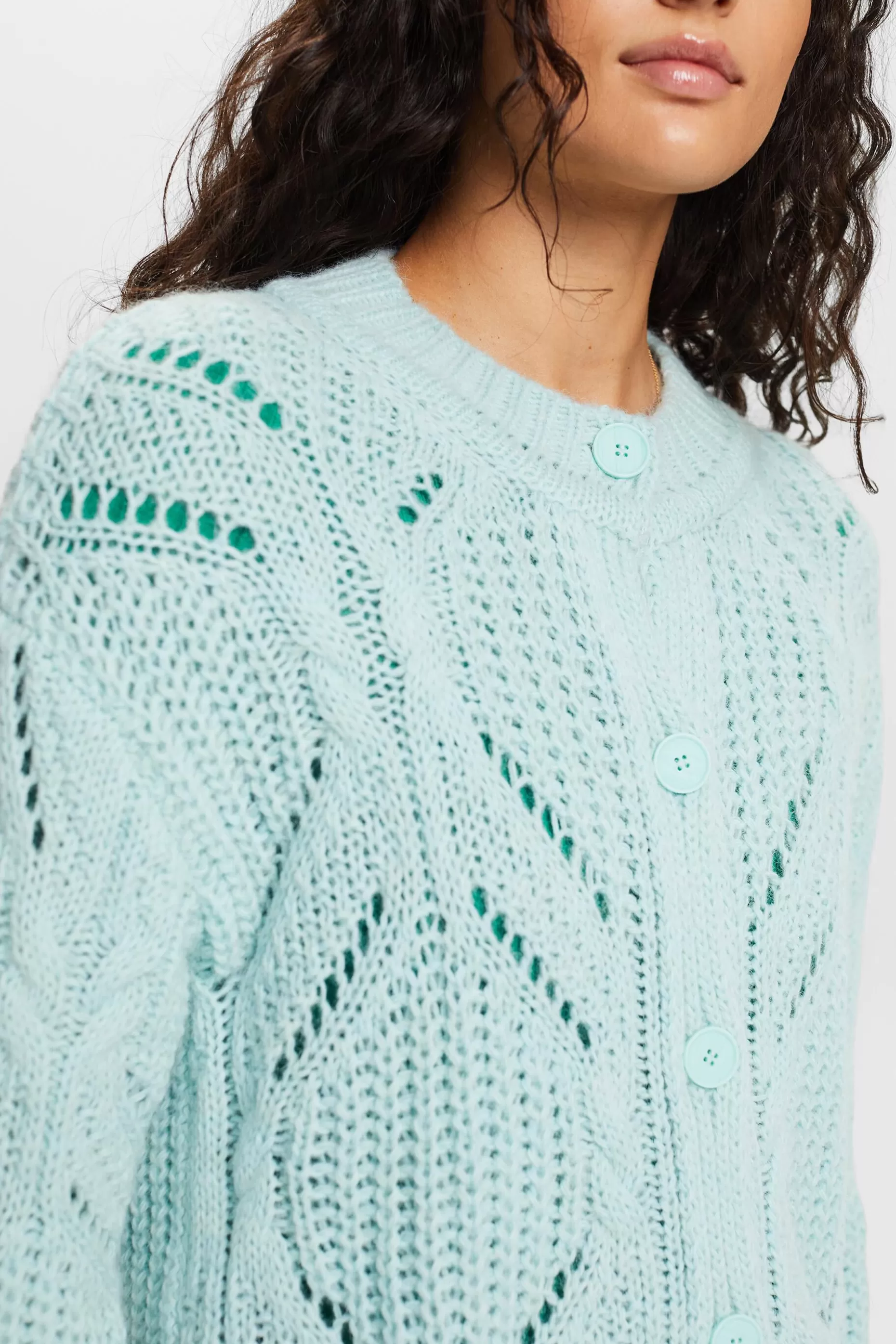 ESPRIT Open Knit Wool-Blend Cardigan at our Online Shop *Women Tops