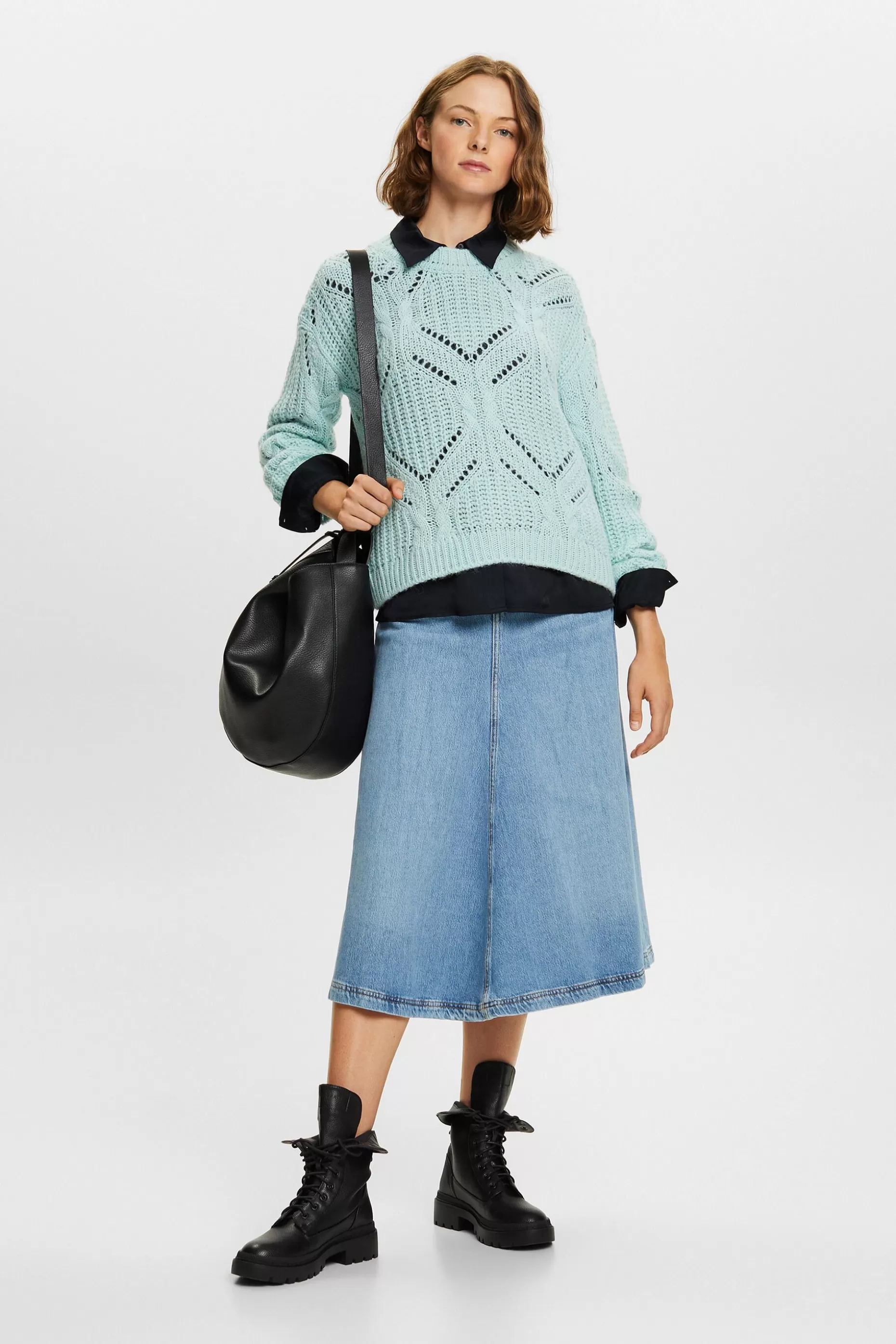 ESPRIT Open Knit Wool-Blend Sweater at our Online Shop *Women Sweaters